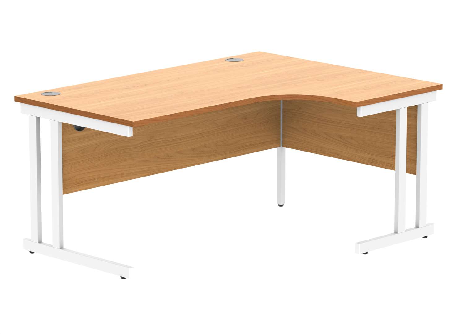 Office Right Hand Corner Desk With Steel Double Upright Cantilever Frame (FSC)