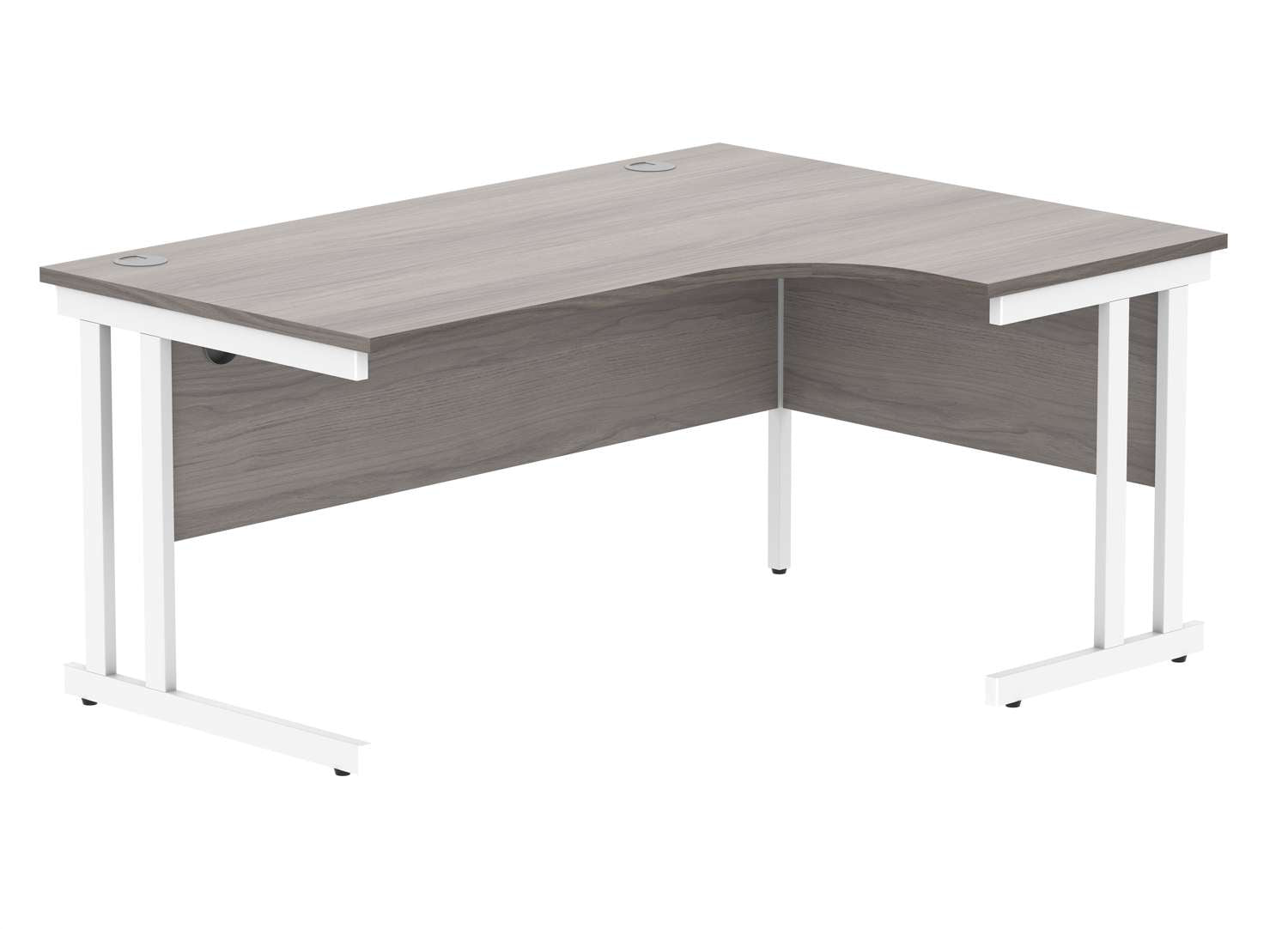 Office Right Hand Corner Desk With Steel Double Upright Cantilever Frame (FSC)