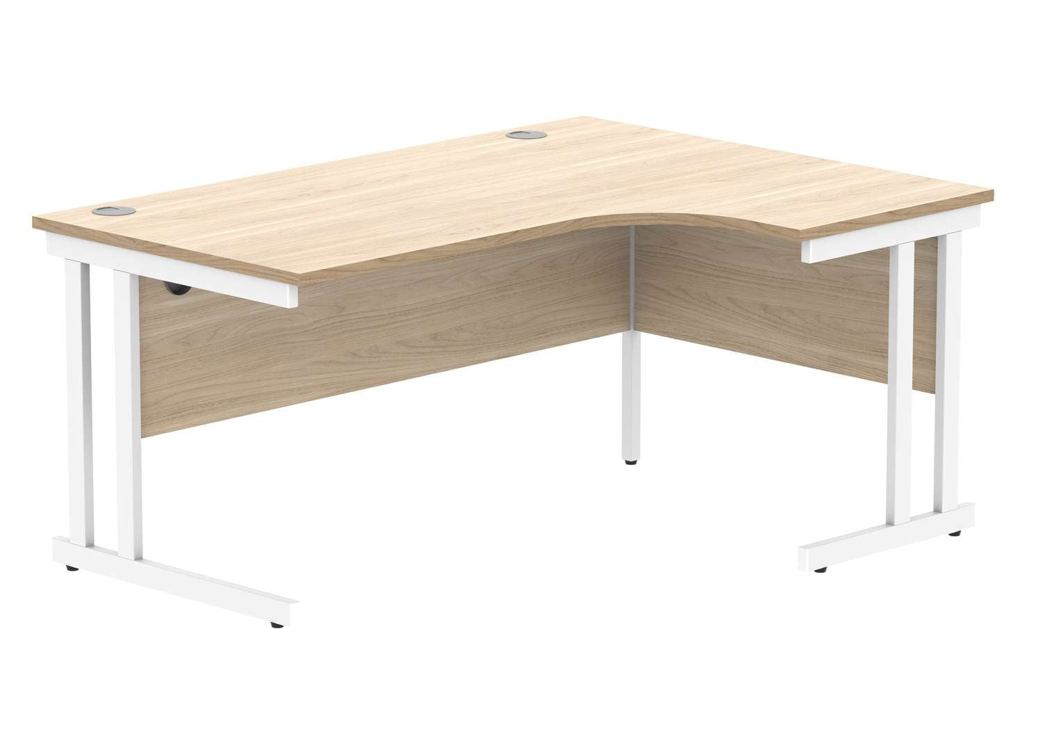 Office Right Hand Corner Desk With Steel Double Upright Cantilever Frame (FSC)