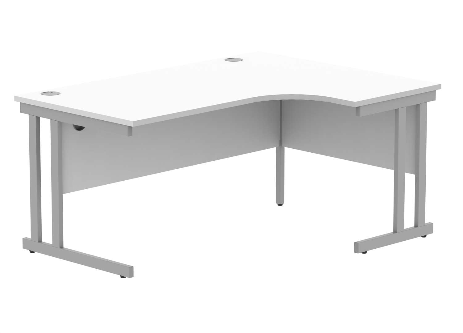 Office Right Hand Corner Desk With Steel Double Upright Cantilever Frame (FSC)