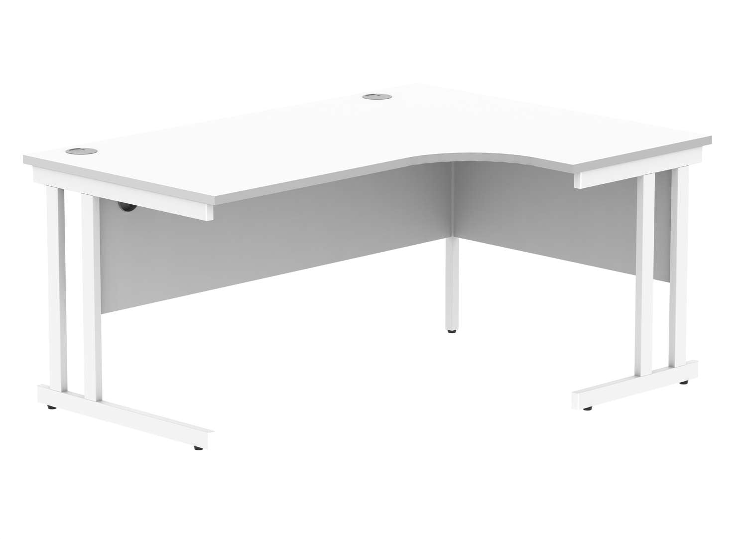 Office Right Hand Corner Desk With Steel Double Upright Cantilever Frame (FSC)