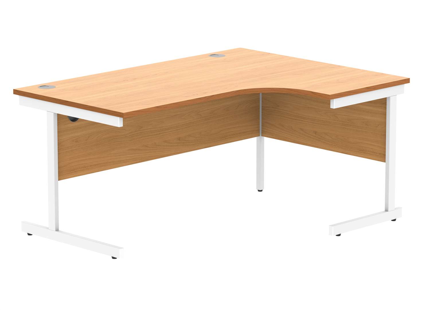 Office Right Hand Corner Desk With Steel Single Upright Cantilever Frame (FSC)