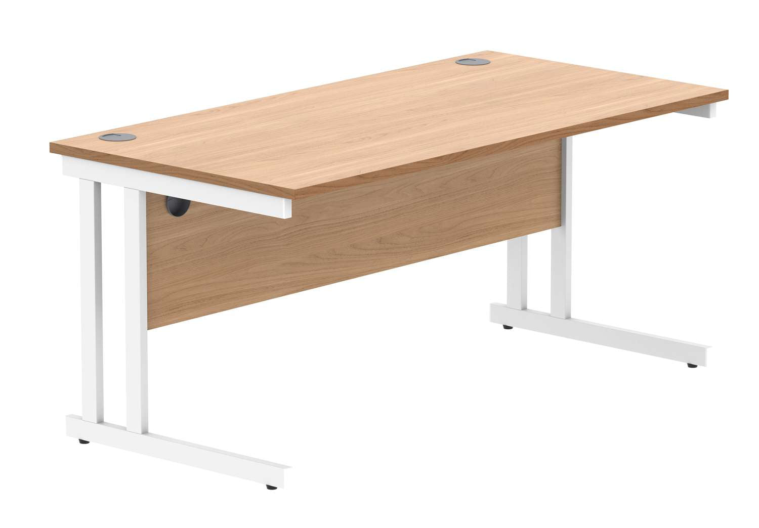 Office Rectangular Desk With Steel Double Upright Cantilever Frame (FSC)