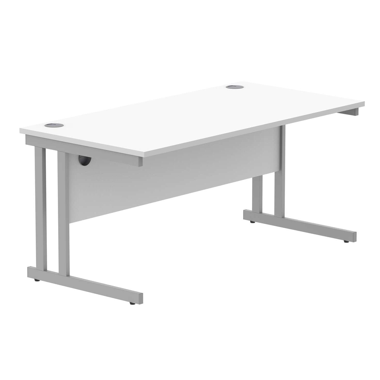 Office Rectangular Desk With Steel Double Upright Cantilever Frame (FSC)