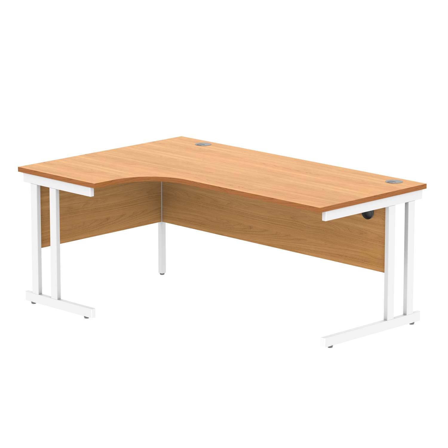 Office Left Hand Corner Desk With Steel Double Upright Cantilever Frame (FSC)