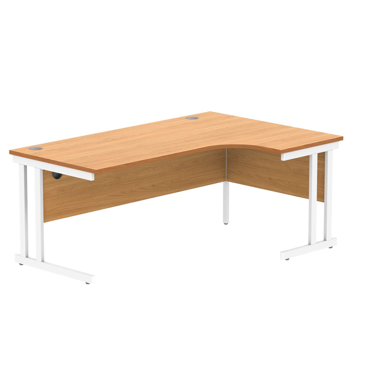 Office Right Hand Corner Desk With Steel Double Upright Cantilever Frame (FSC)