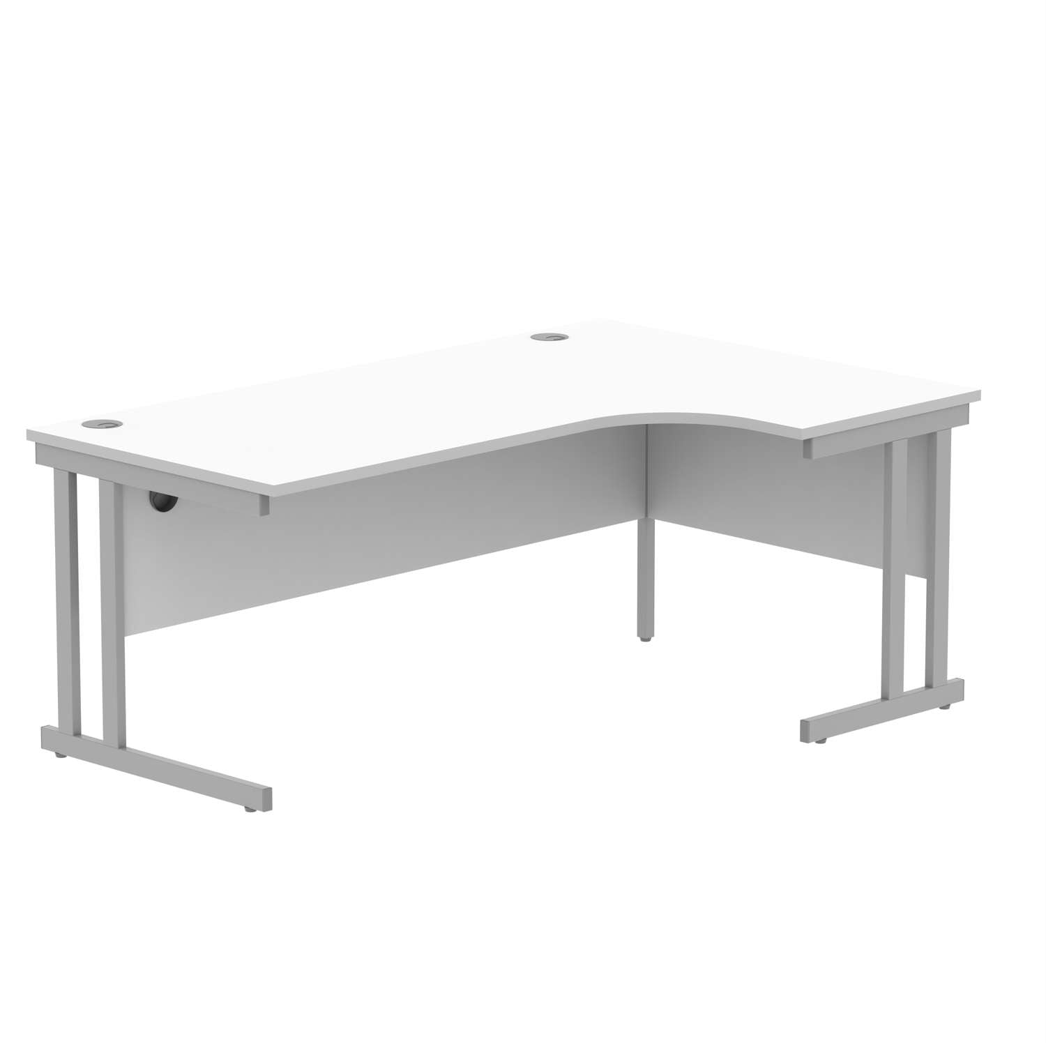 Office Right Hand Corner Desk With Steel Double Upright Cantilever Frame (FSC)