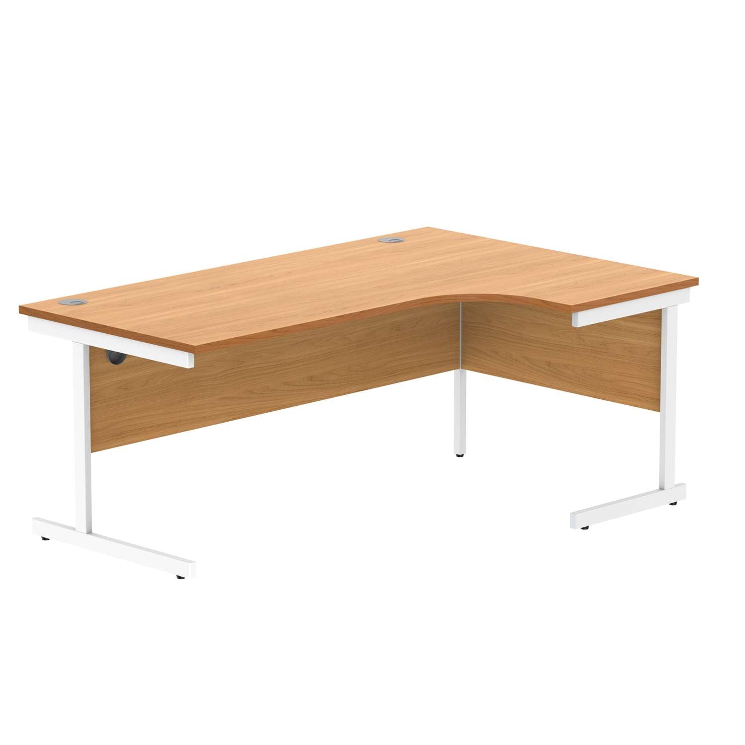 Office Right Hand Corner Desk With Steel Single Upright Cantilever Frame (FSC)