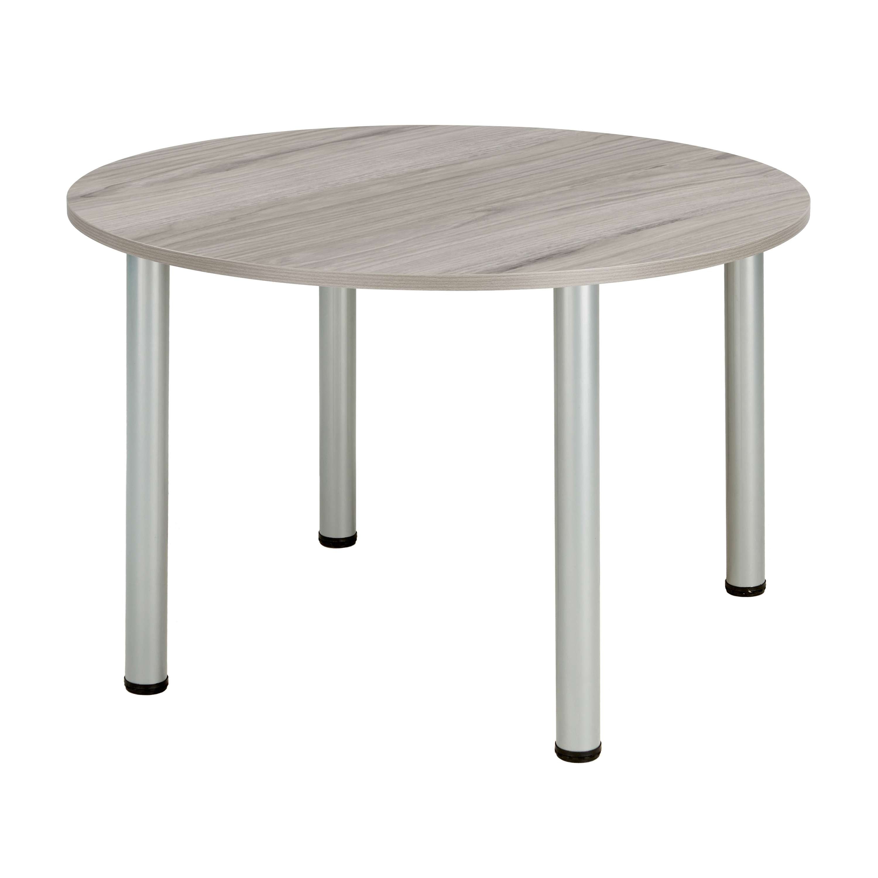 Core Pole Leg Round Meeting Table (Fsc) | 1000X1000 |  Alaskan Grey Oak