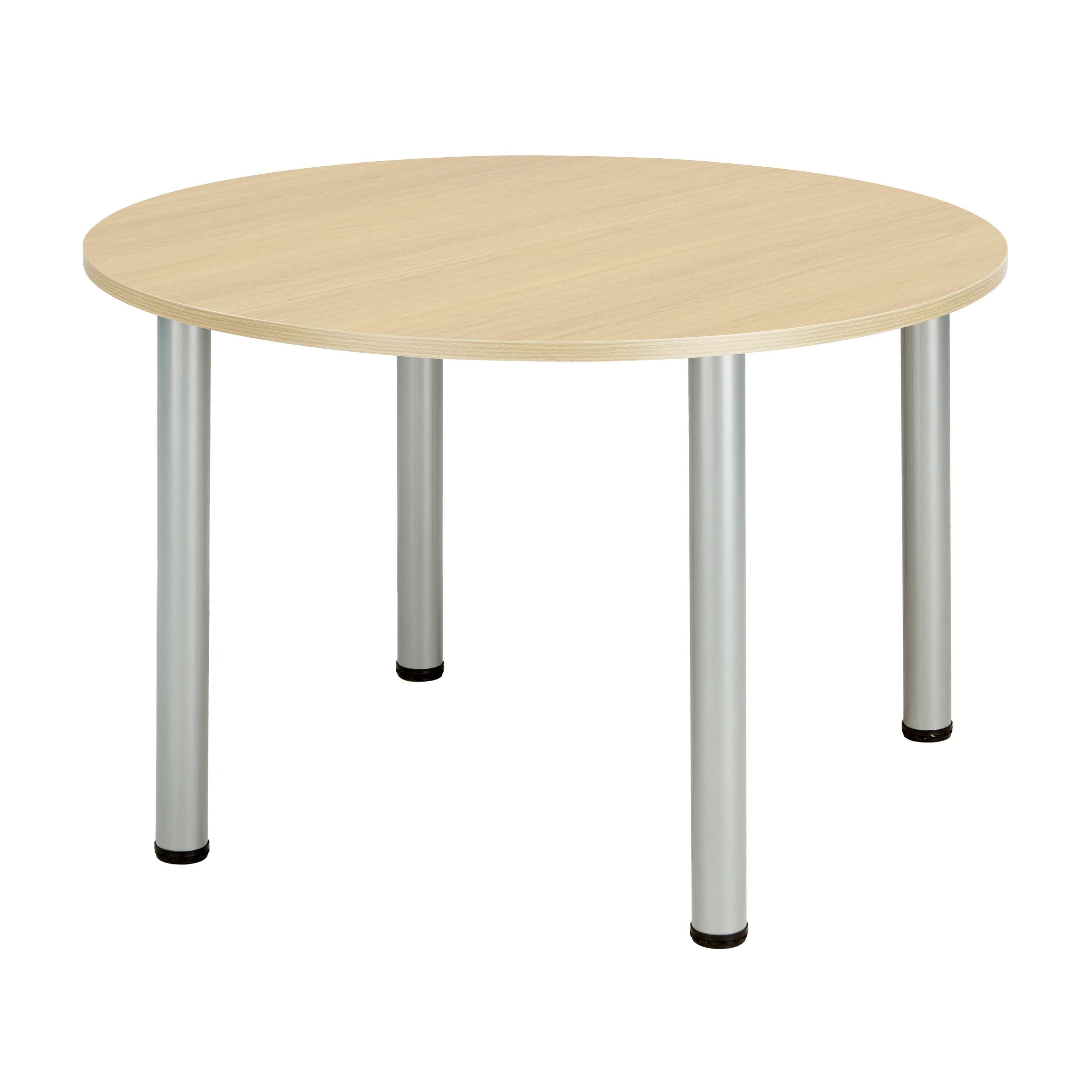 Core Pole Leg Round Meeting Table (Fsc) | 1000X1000 |  Canadian Oak
