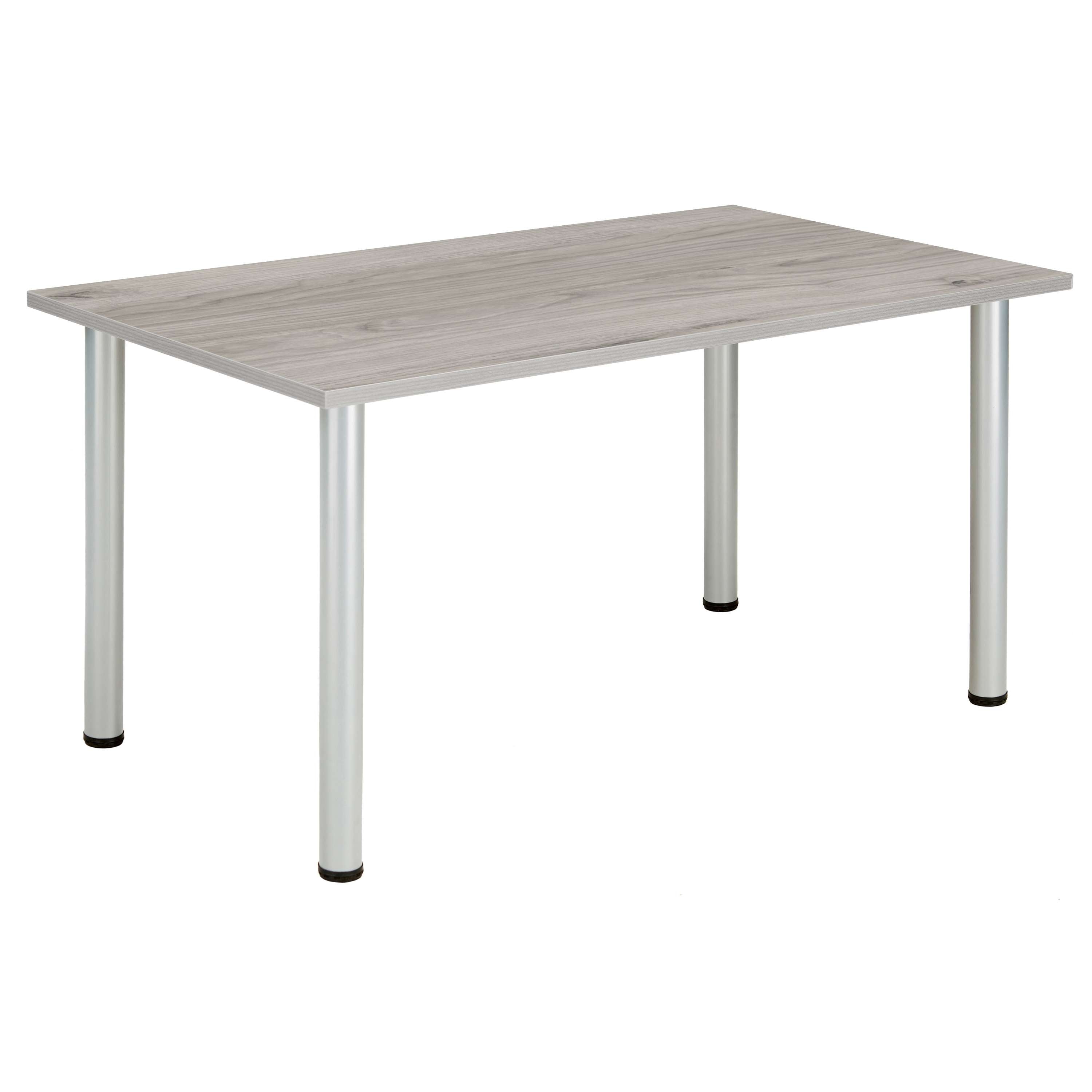Core Pole Leg Rectangular Meeting Table (Fsc) | 1400X800 |  Alaskan Grey Oak