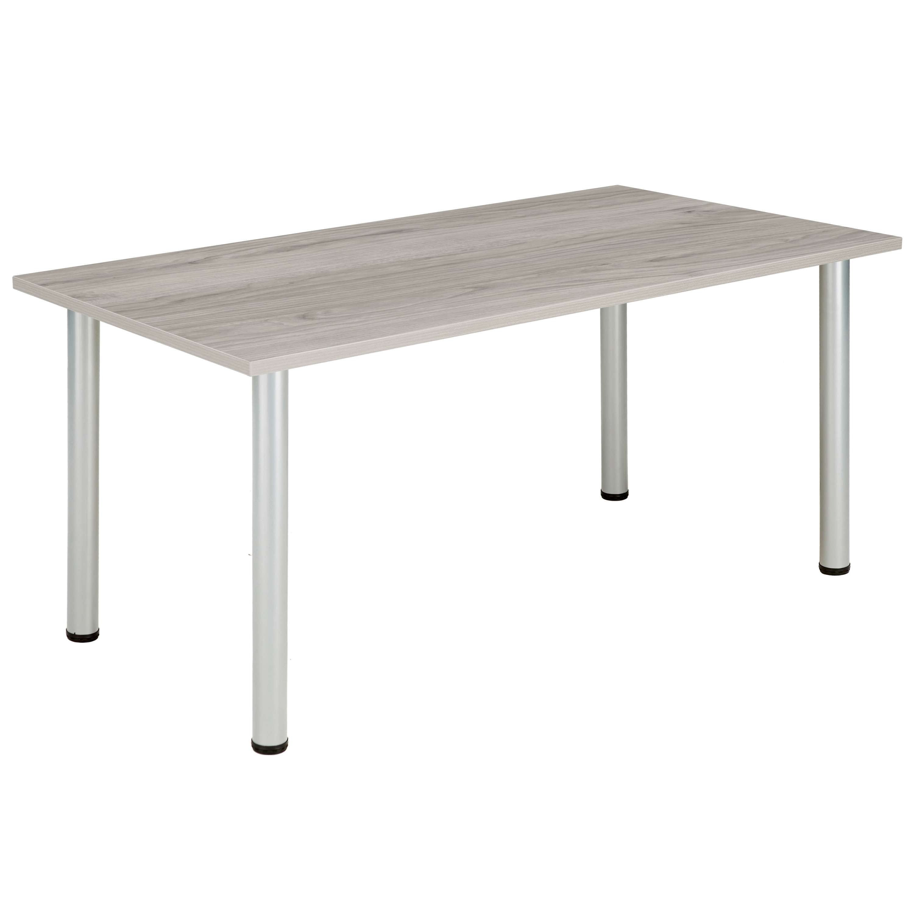 Core Pole Leg Rectangular Meeting Table (Fsc) | 1600X800 |  Alaskan Grey Oak