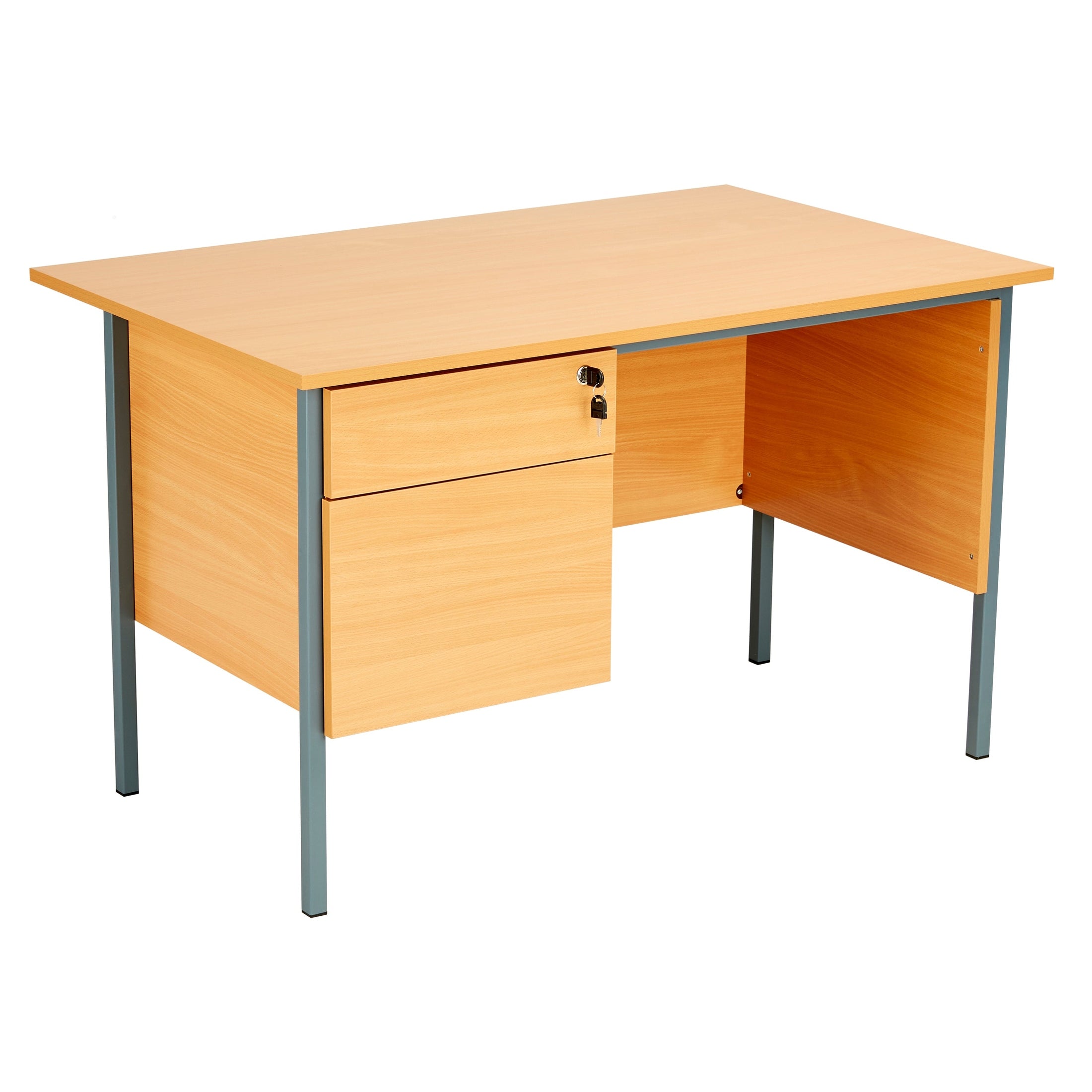 Eco 18 Rectangular Desk with 2 Drawer Pedestal