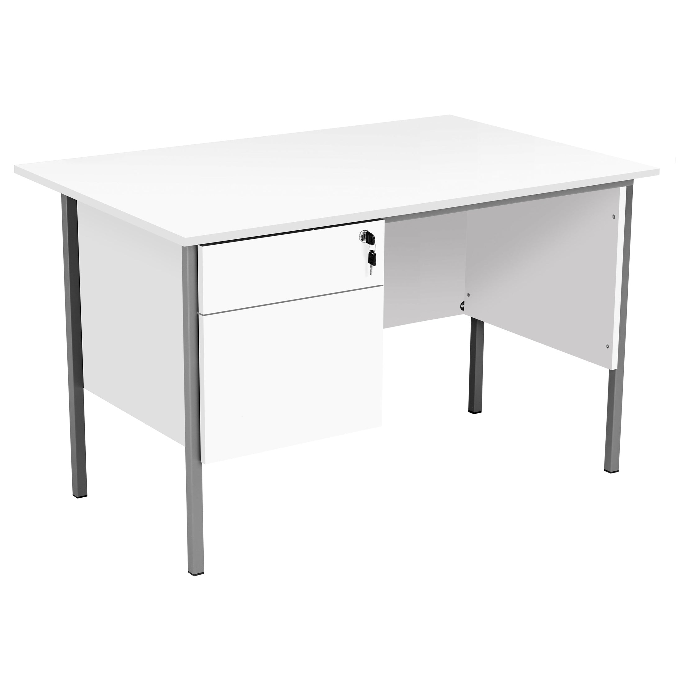 Eco 18 Rectangular Desk with 2 Drawer Pedestal