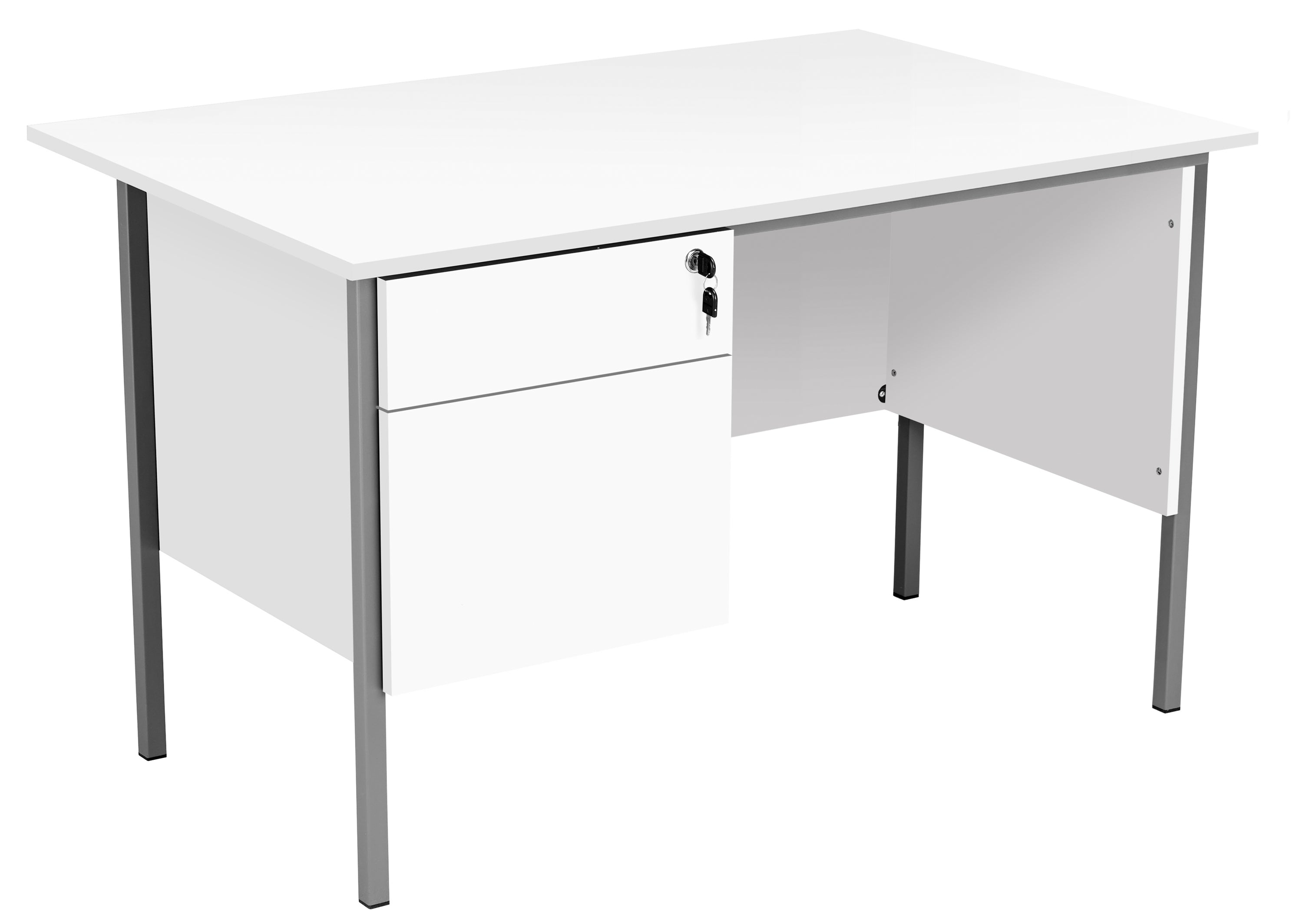 Eco 18 Rectangular Desk with 2 Drawer Pedestal