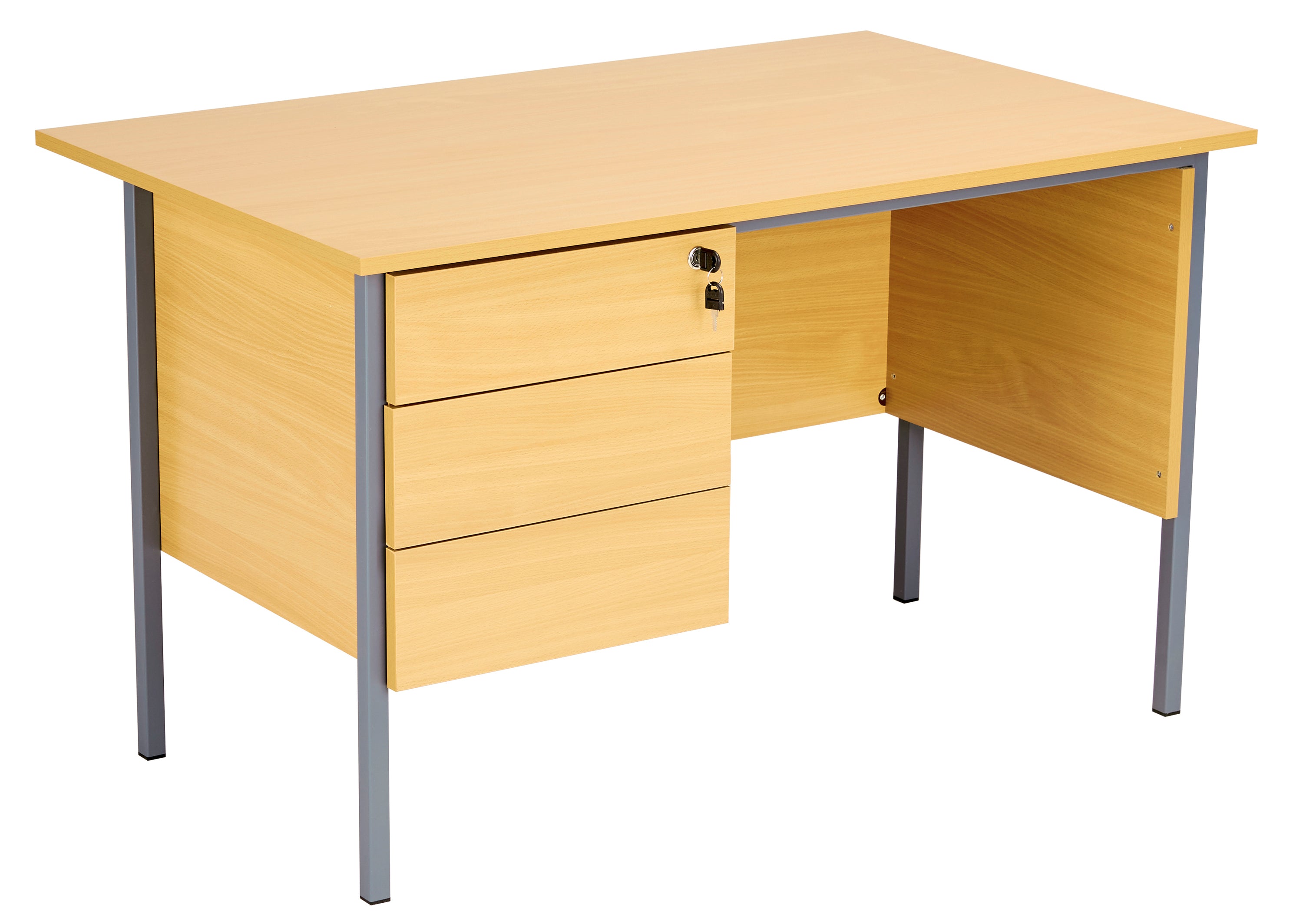 Eco 18 Rectangular Desk with 3 Drawer Pedestal