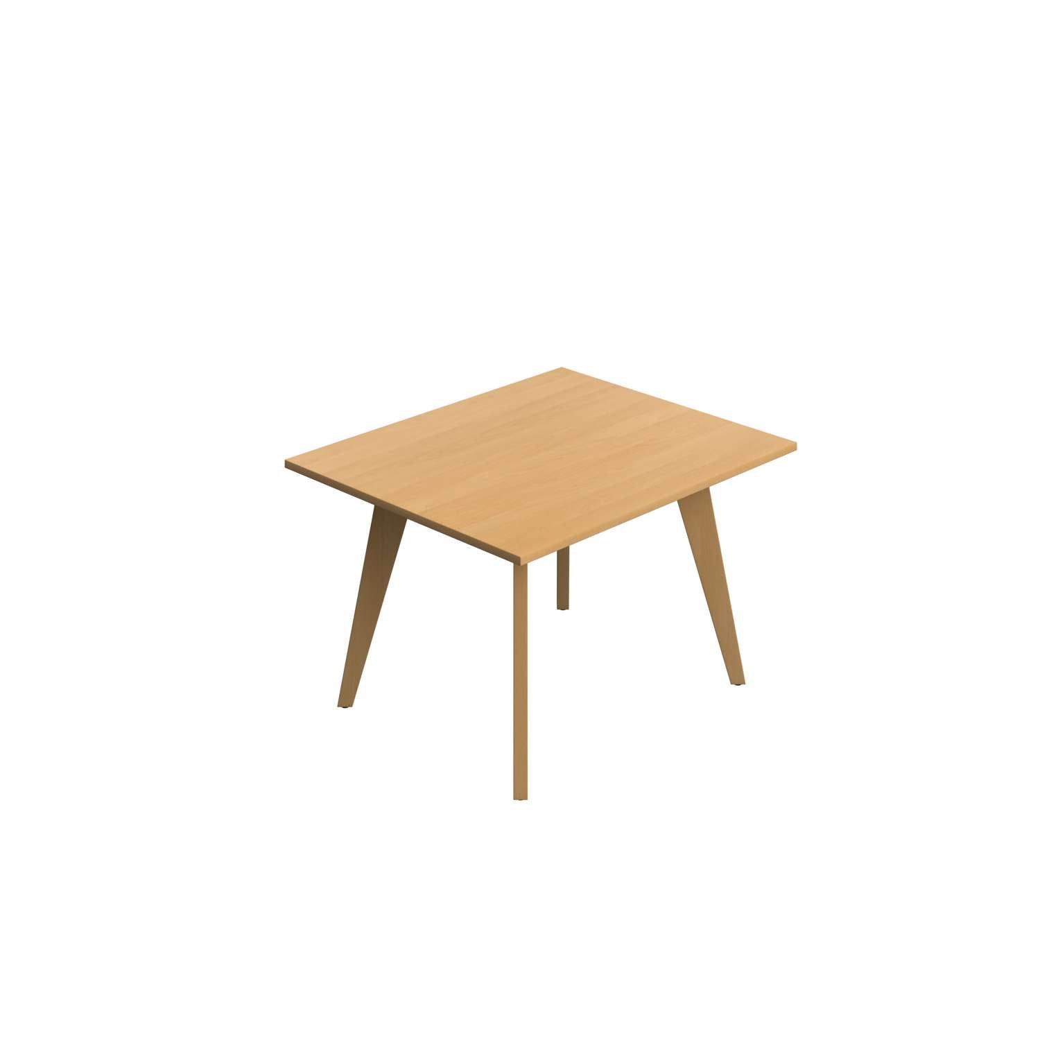 LUX Rectangular Veneer Meeting Table: 1000mm Deep