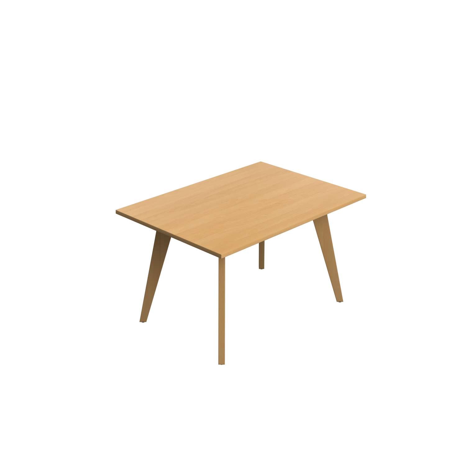 LUX Rectangular Veneer Meeting Table: 1000mm Deep