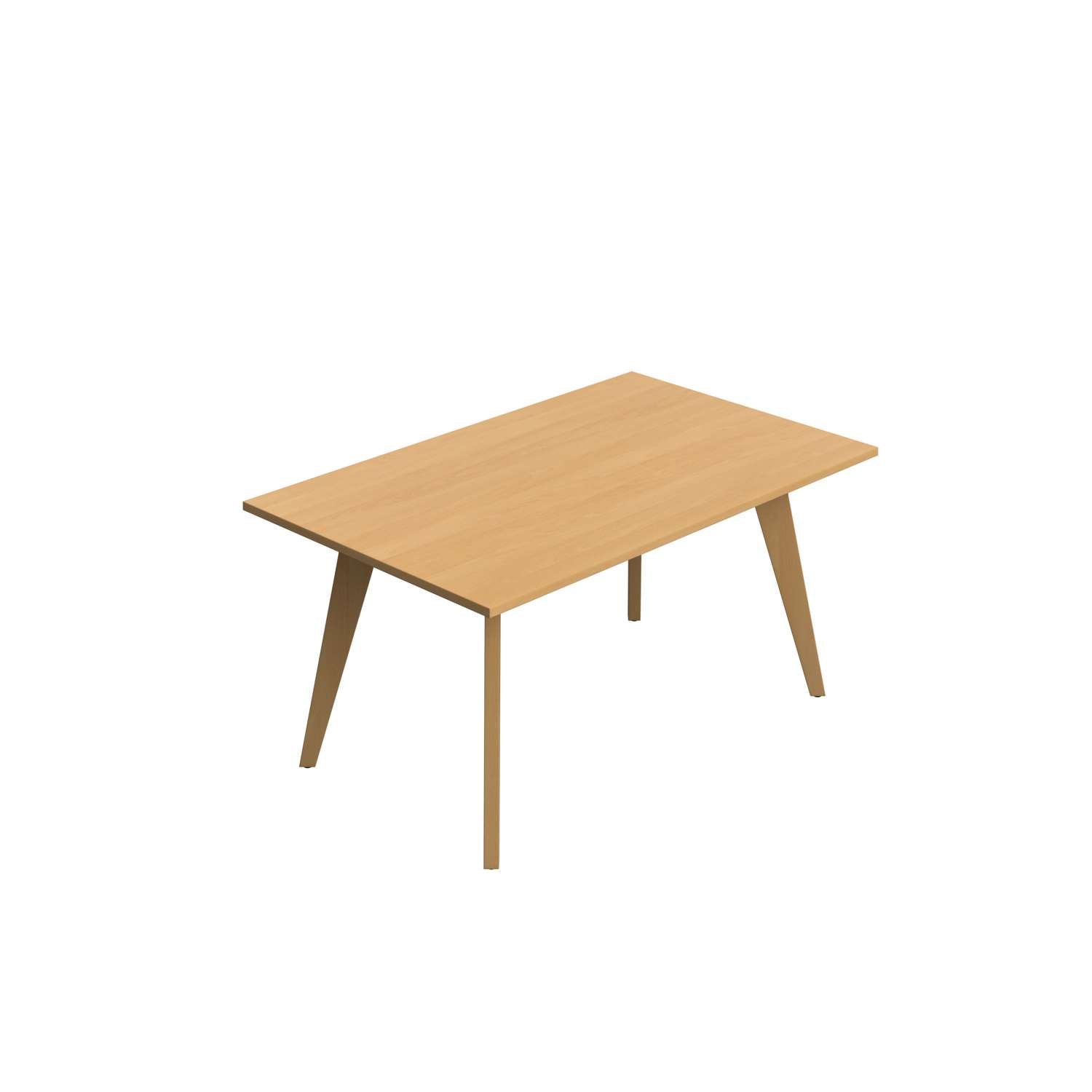 LUX Rectangular Veneer Meeting Table: 1000mm Deep