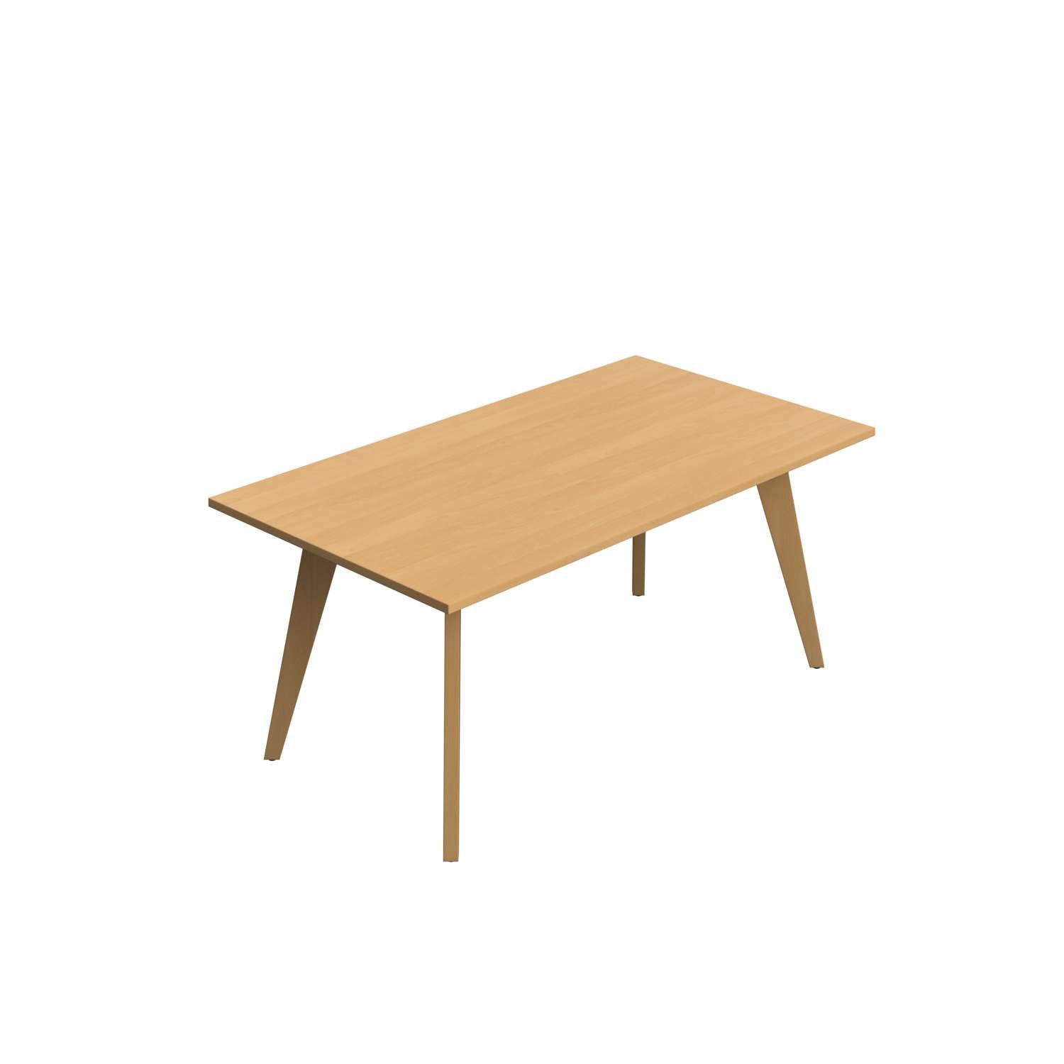 LUX Rectangular Veneer Meeting Table: 1000mm Deep