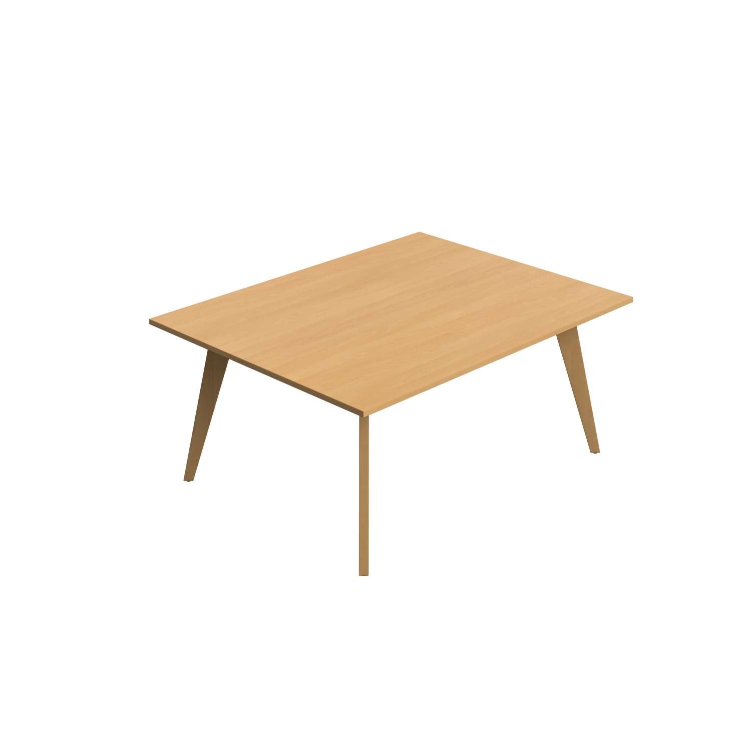 LUX Rectangular Veneer Meeting Table: 1400mm Deep