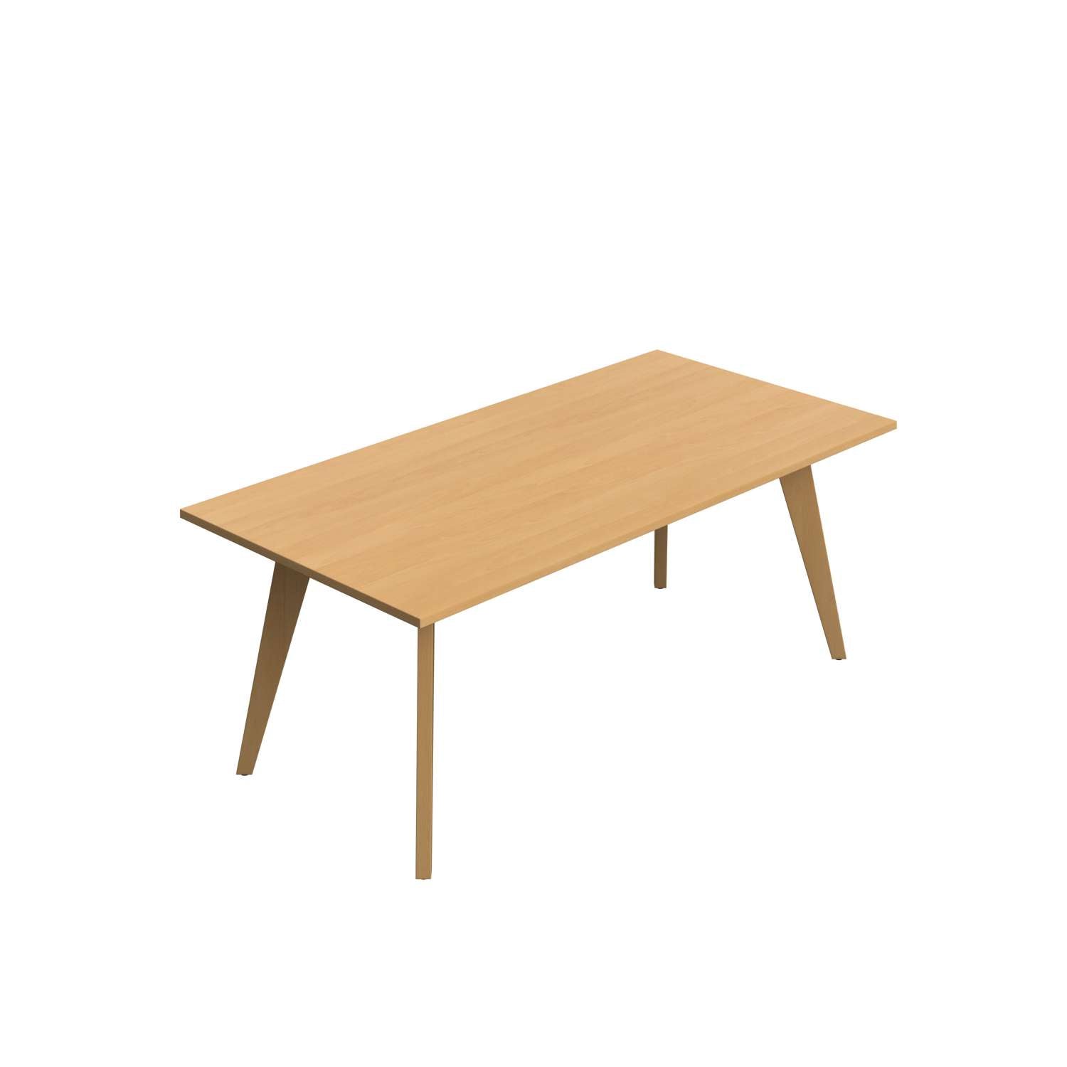 LUX Rectangular Veneer Meeting Table: 1000mm Deep