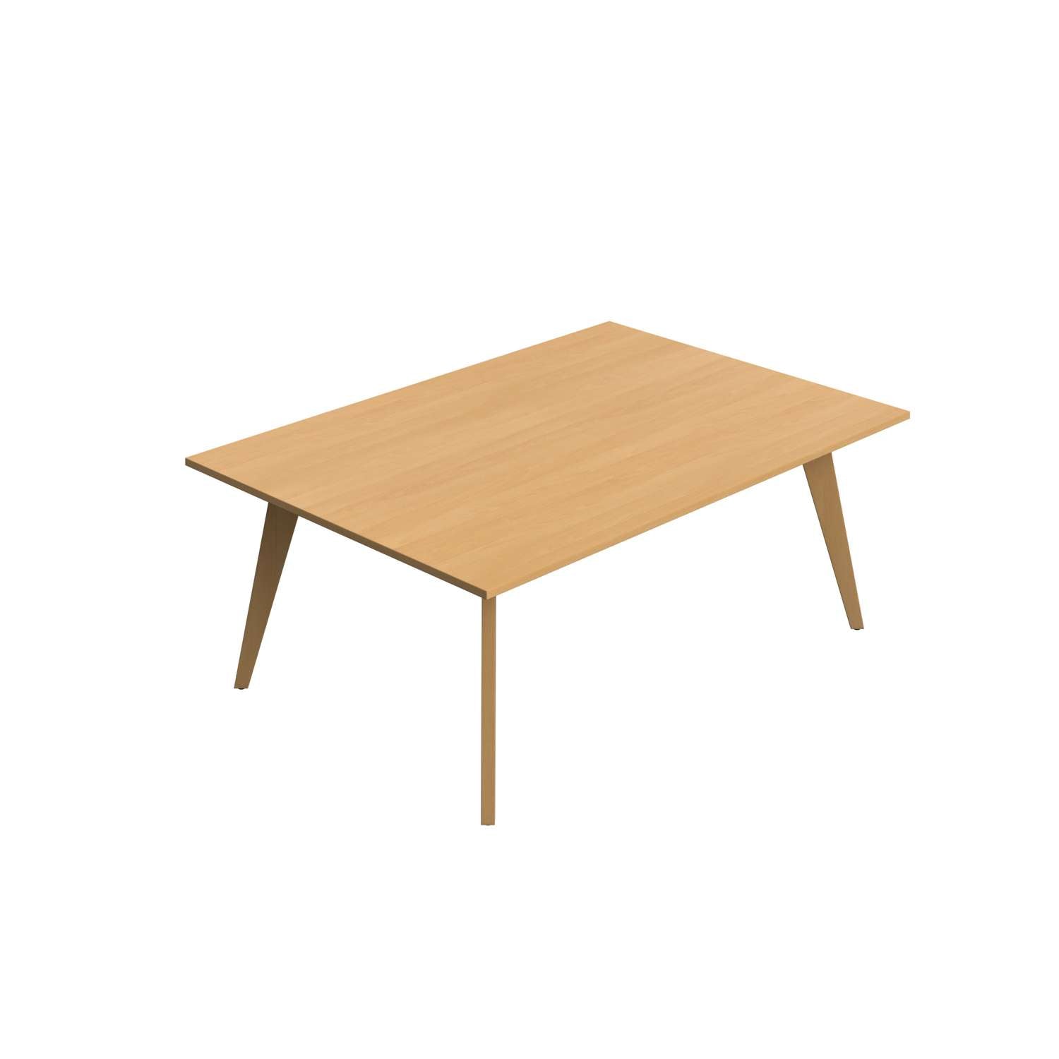 LUX Rectangular Veneer Meeting Table: 1400mm Deep