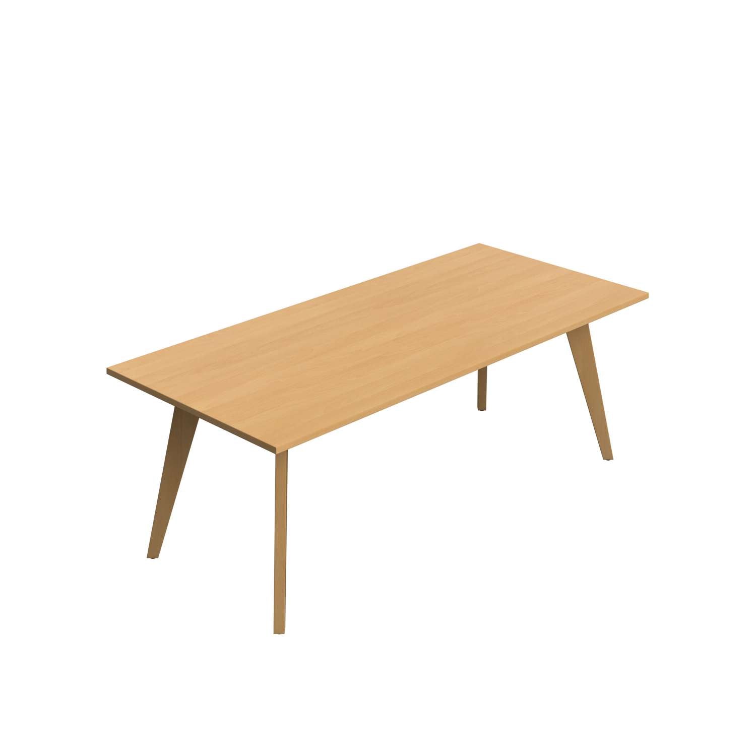 LUX Rectangular Veneer Meeting Table: 1000mm Deep