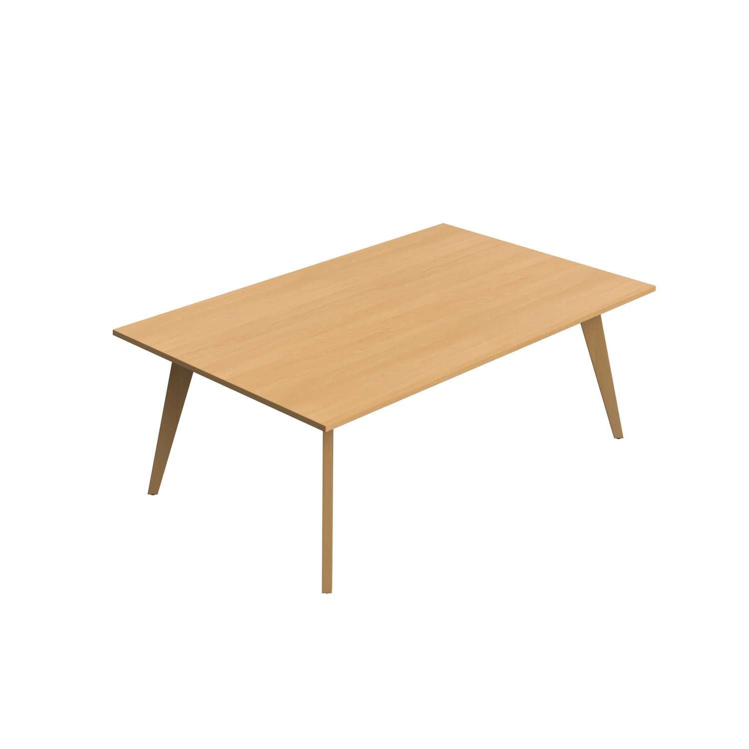 LUX Rectangular Veneer Meeting Table: 1400mm Deep