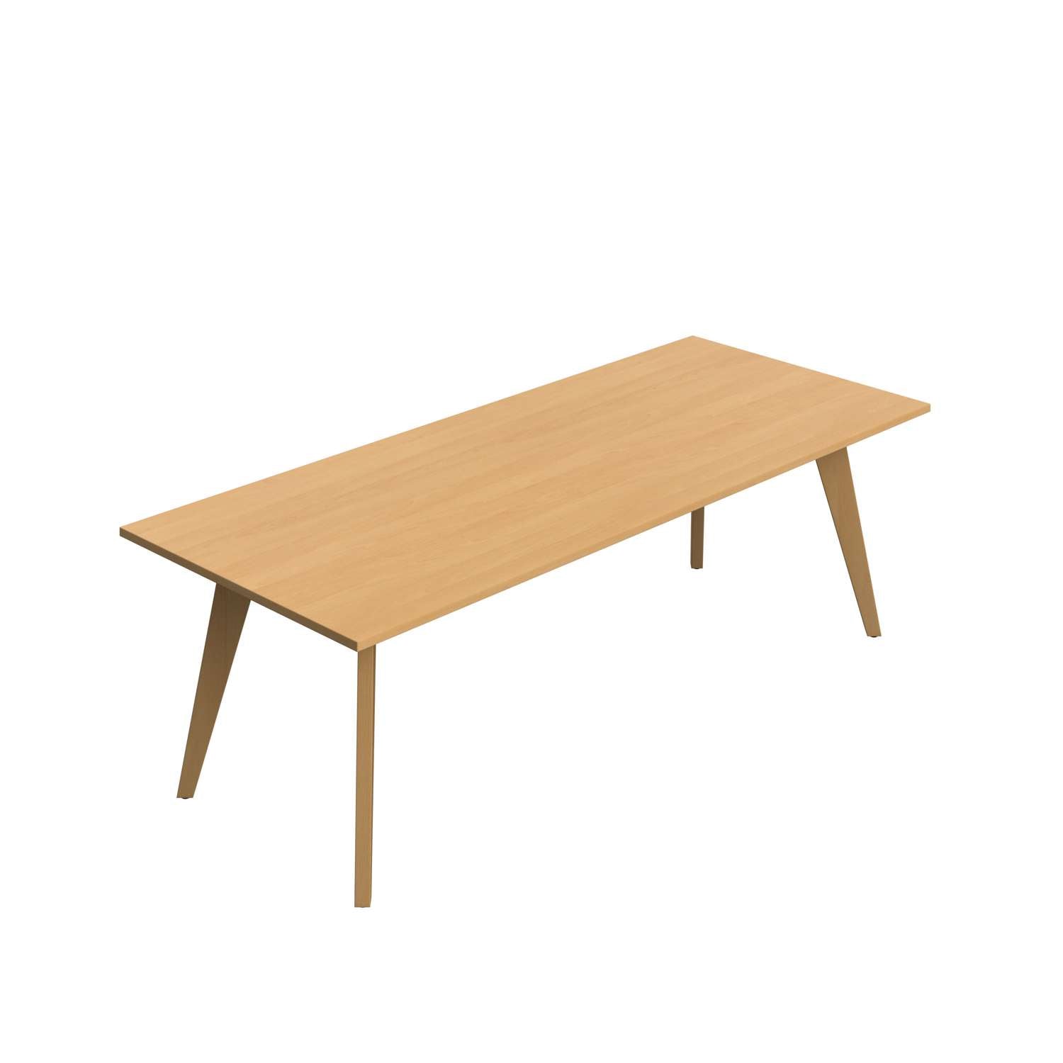 LUX Rectangular Veneer Meeting Table: 1000mm Deep