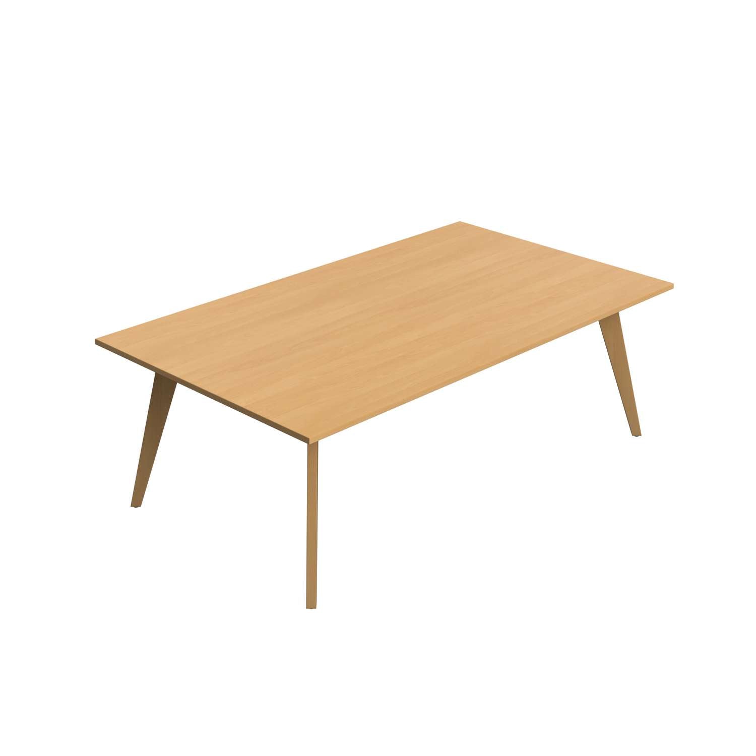 LUX Rectangular Veneer Meeting Table: 1400mm Deep