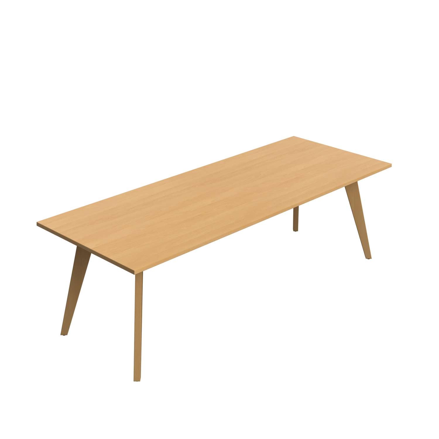 LUX Rectangular Veneer Meeting Table: 1000mm Deep