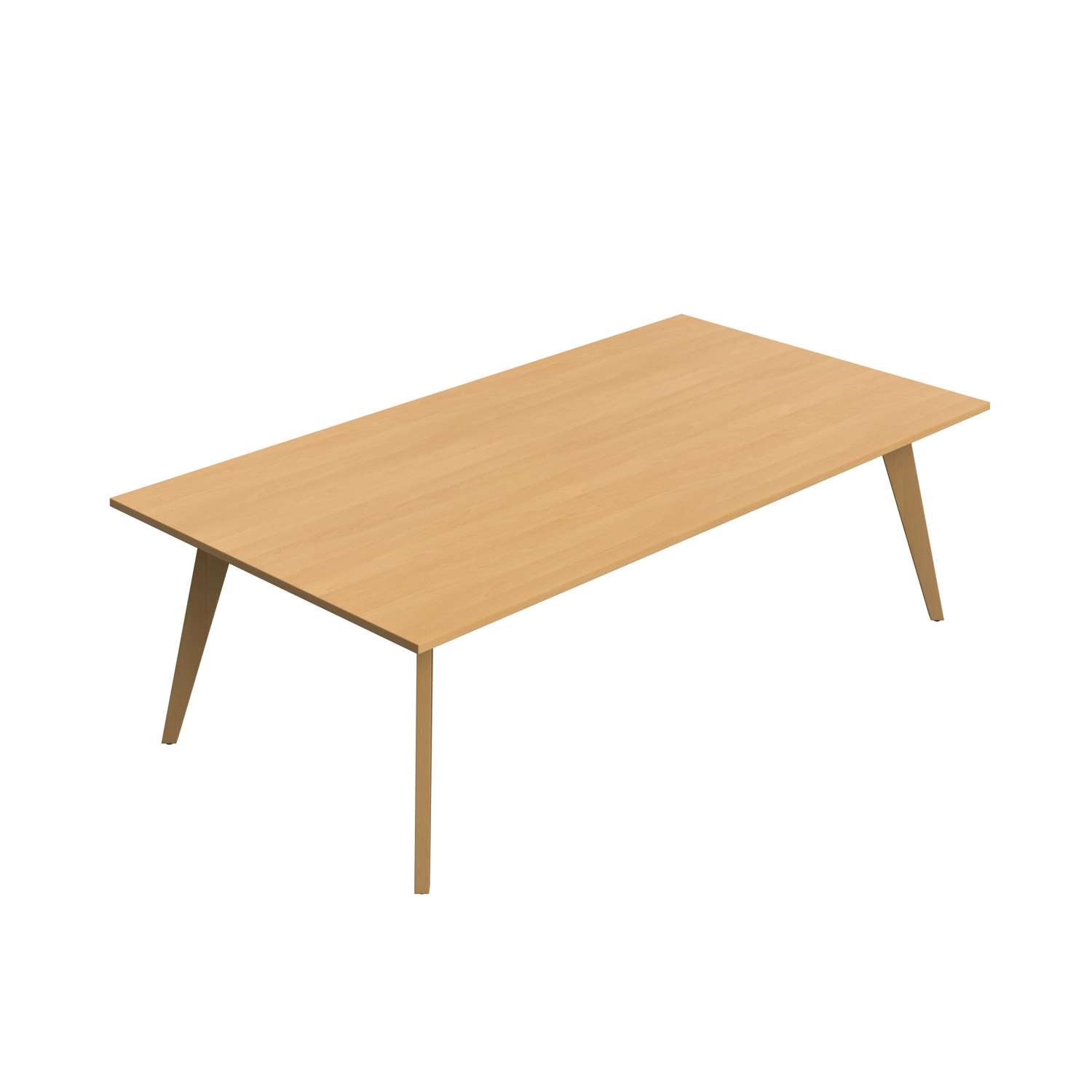 LUX Rectangular Veneer Meeting Table: 1400mm Deep