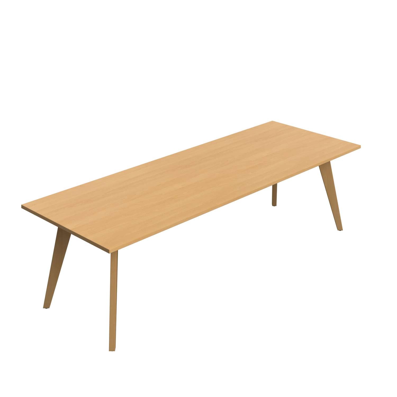 LUX Rectangular Veneer Meeting Table: 1000mm Deep