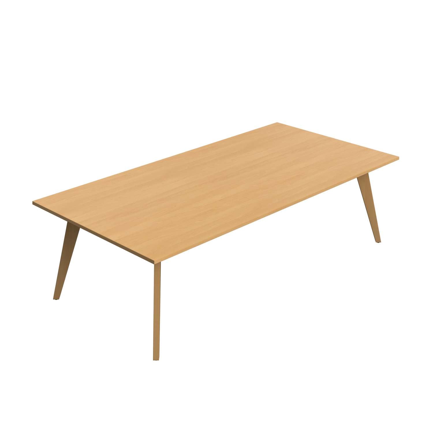 LUX Rectangular Veneer Meeting Table: 1400mm Deep