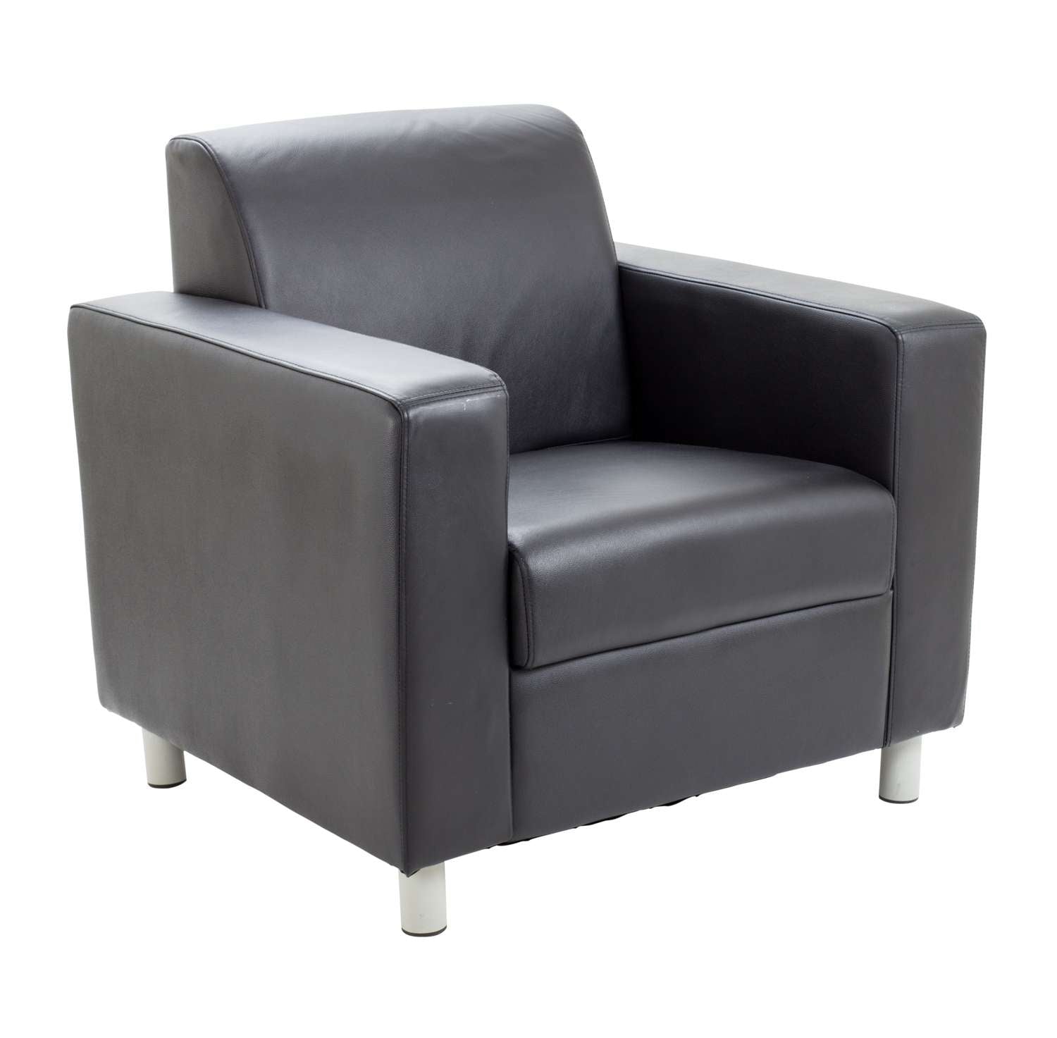 Iceberg Leather Faced Armchair