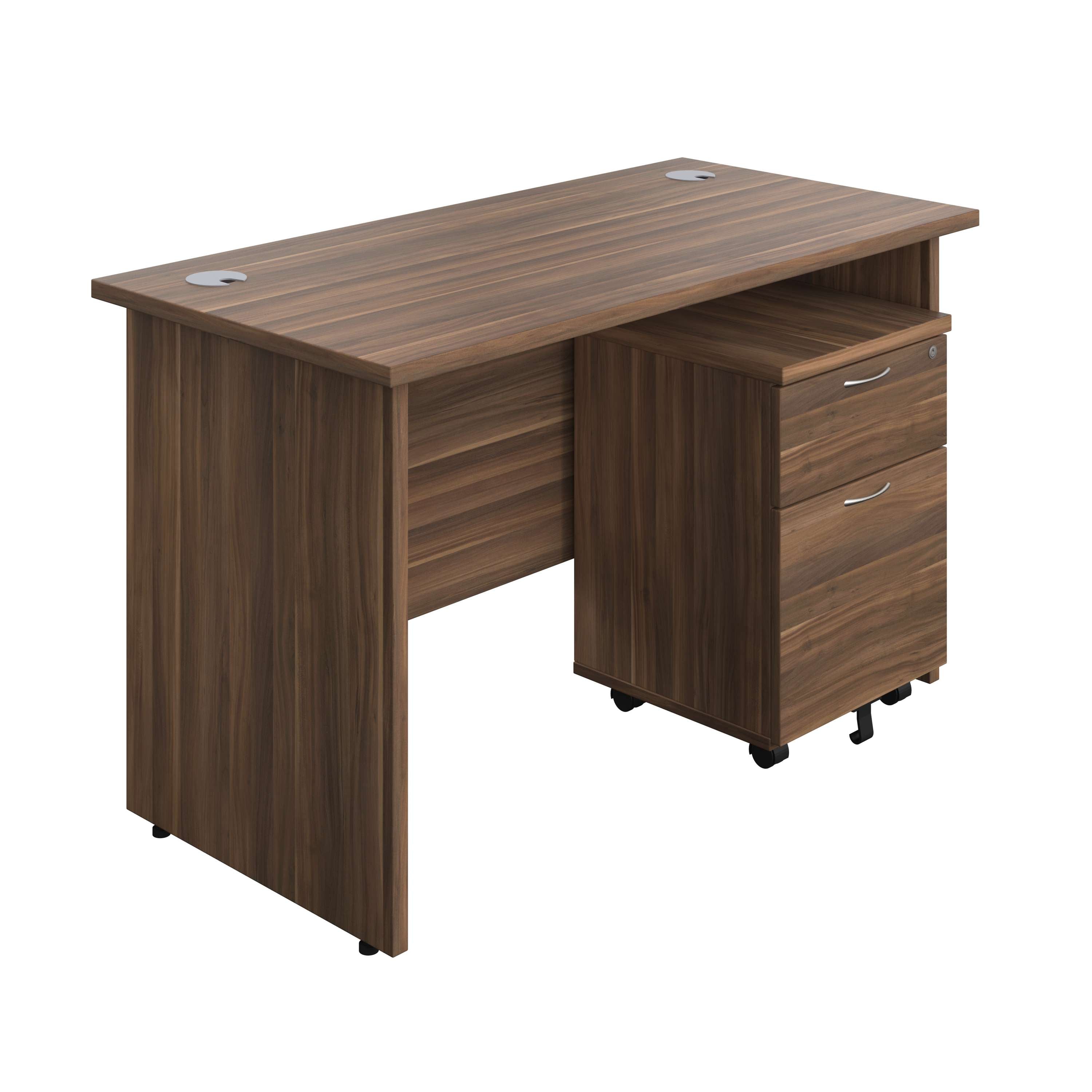 Panel Rectangular Desk + 2 Drawer Mobile Pedestal Bundle (FSC)