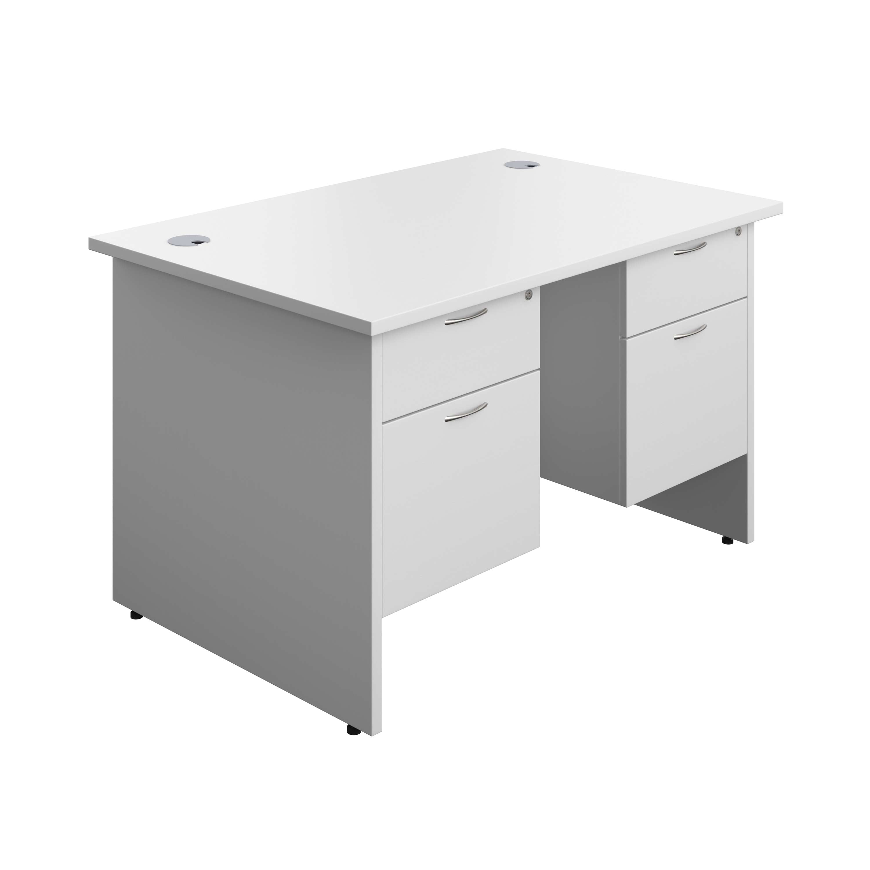 Panel Rectangular Desk + 2 X 2 Drawer Fixed Pedestal Bundle (FSC)