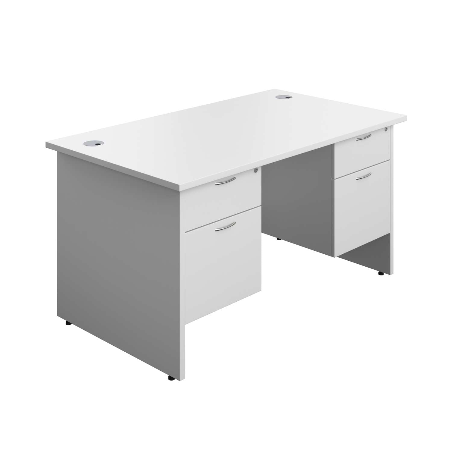 Panel Rectangular Desk + 2 X 2 Drawer Fixed Pedestal Bundle (FSC)