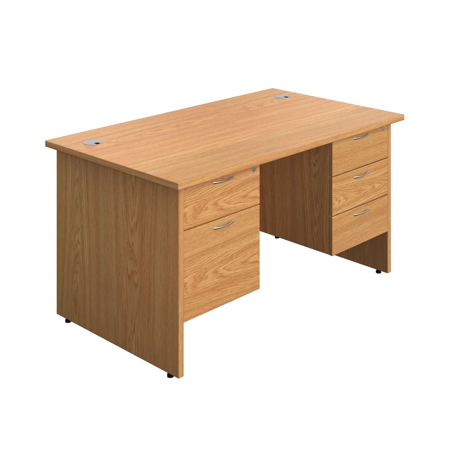 Panel Rectangular Desk + 2 & 3 Drawer Fixed Pedestal Bundle (FSC)