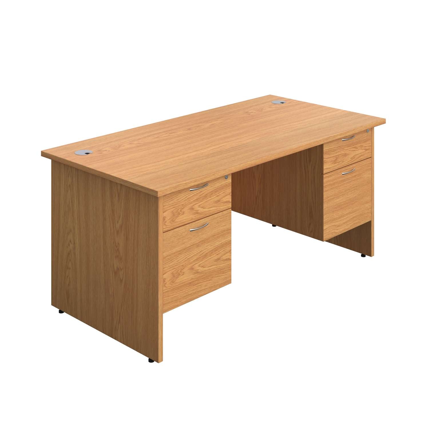 Panel Rectangular Desk + 2 X 2 Drawer Fixed Pedestal Bundle (FSC)