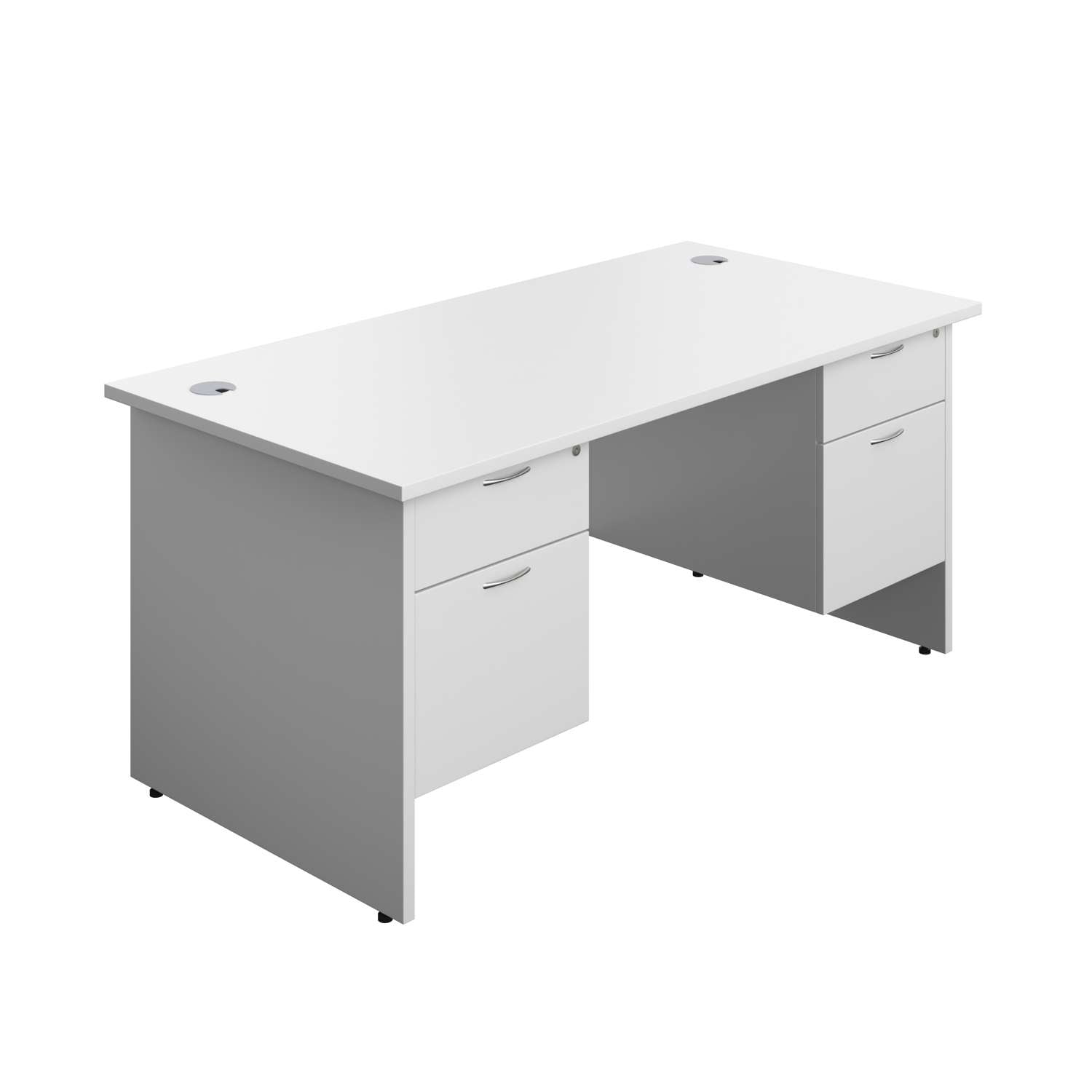 Panel Rectangular Desk + 2 X 2 Drawer Fixed Pedestal Bundle (FSC)