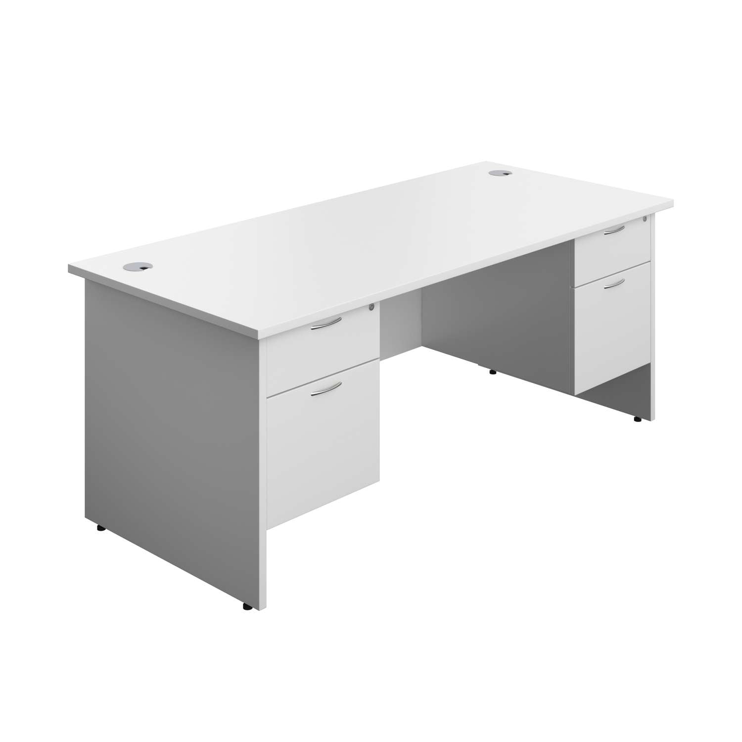 Panel Rectangular Desk + 2 X 2 Drawer Fixed Pedestal Bundle (FSC)