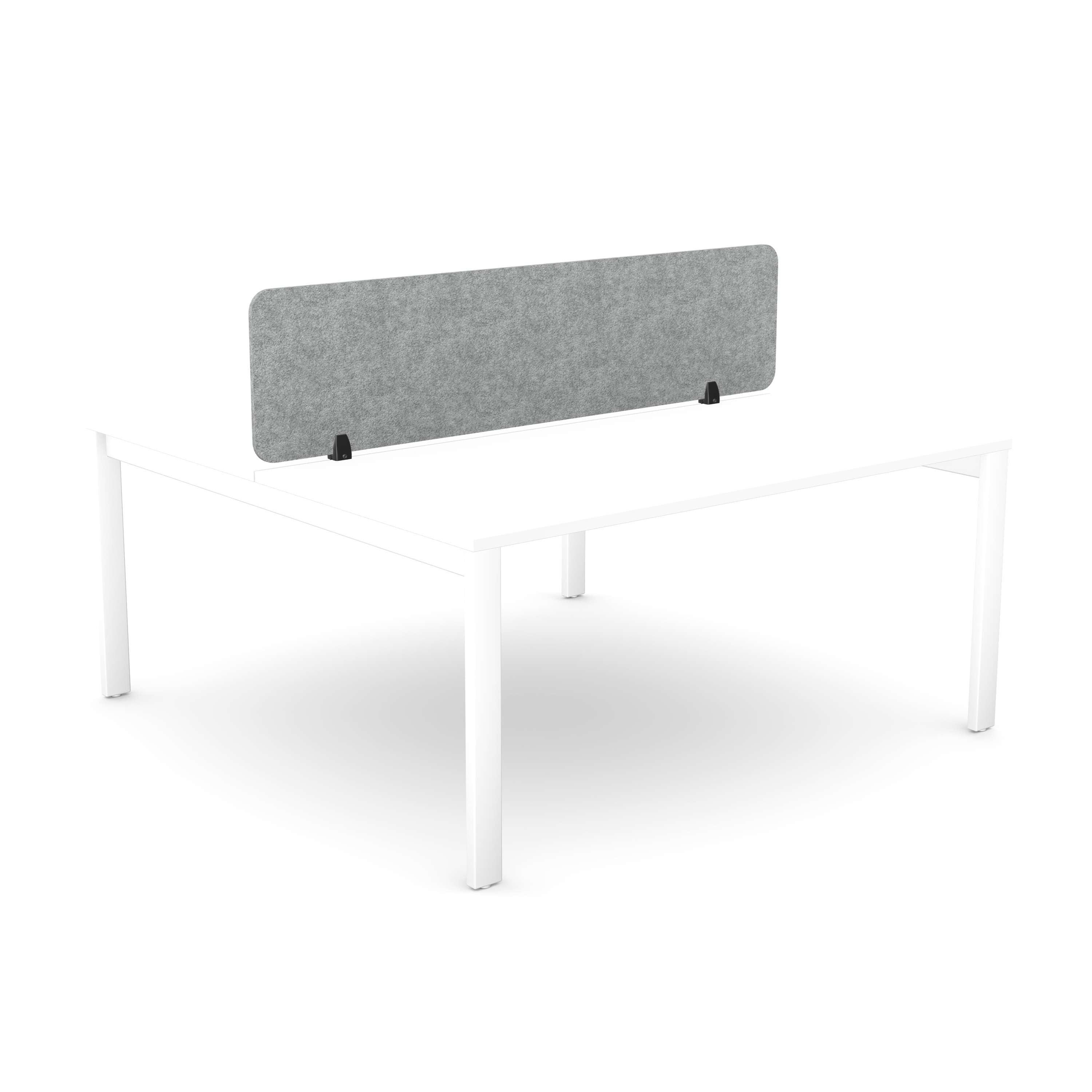 Desk Mounted Acoustic PET Screen | 1590X400 | Grey