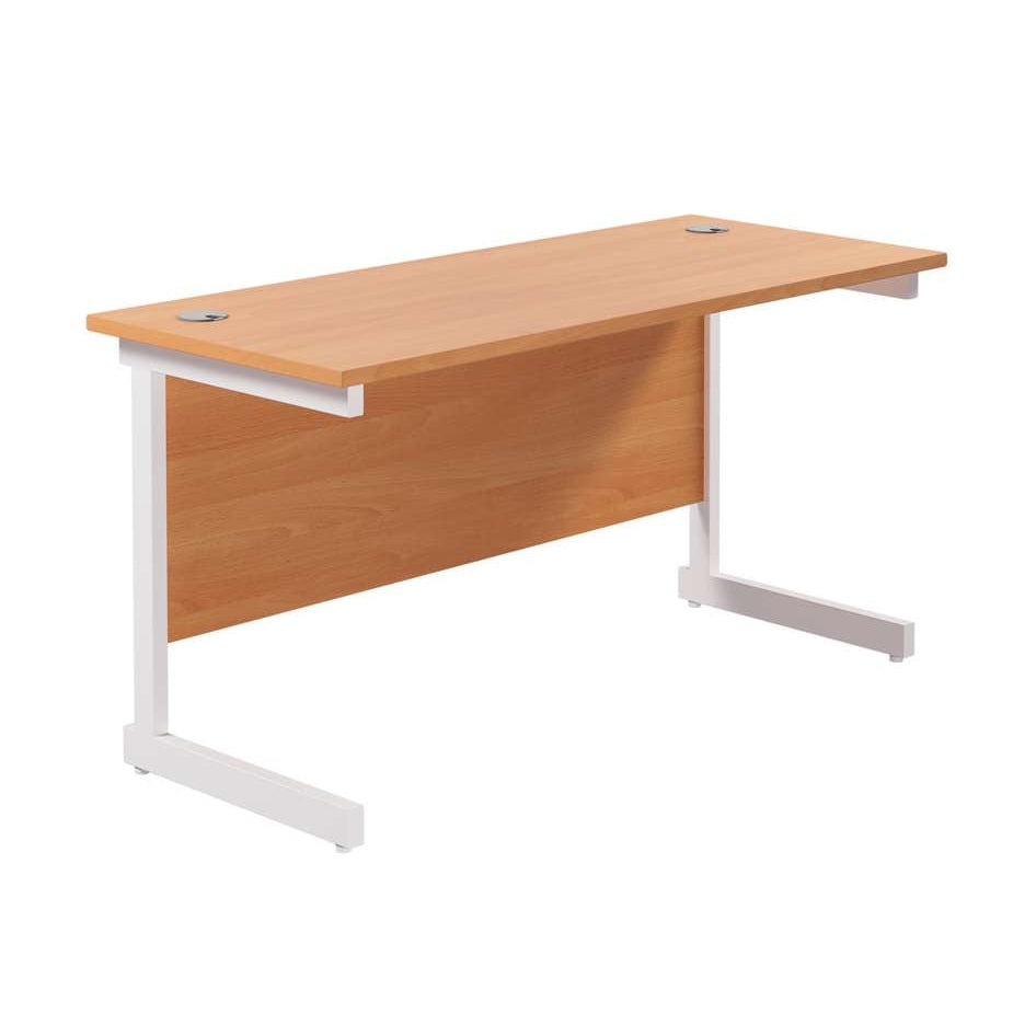 Single Upright Rectangular Desk: 600mm Deep (FSC)