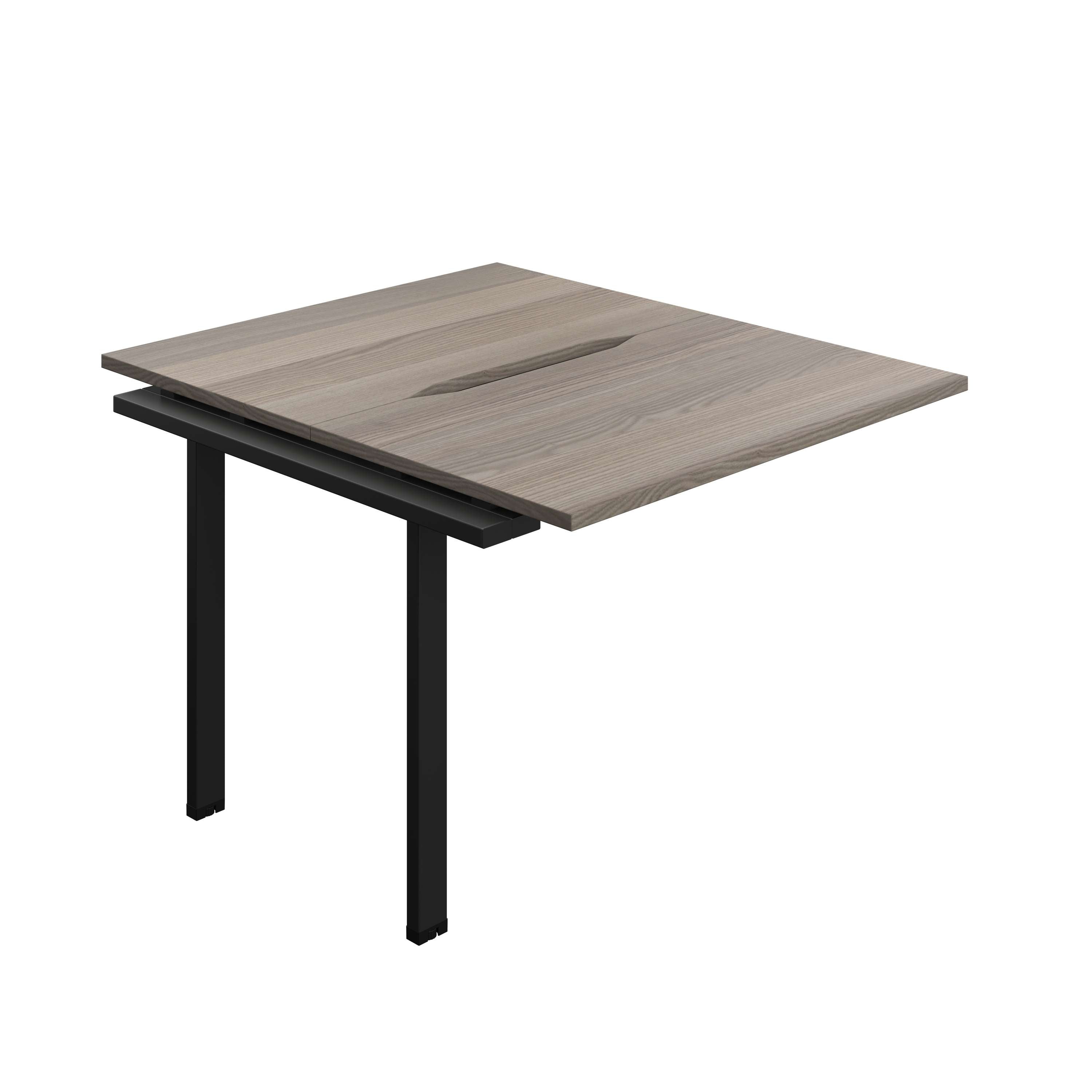 Synergy Bench Extension with Cut Out: 2 Person (FSC) : 1000 | 700 | Grey Oak/Black