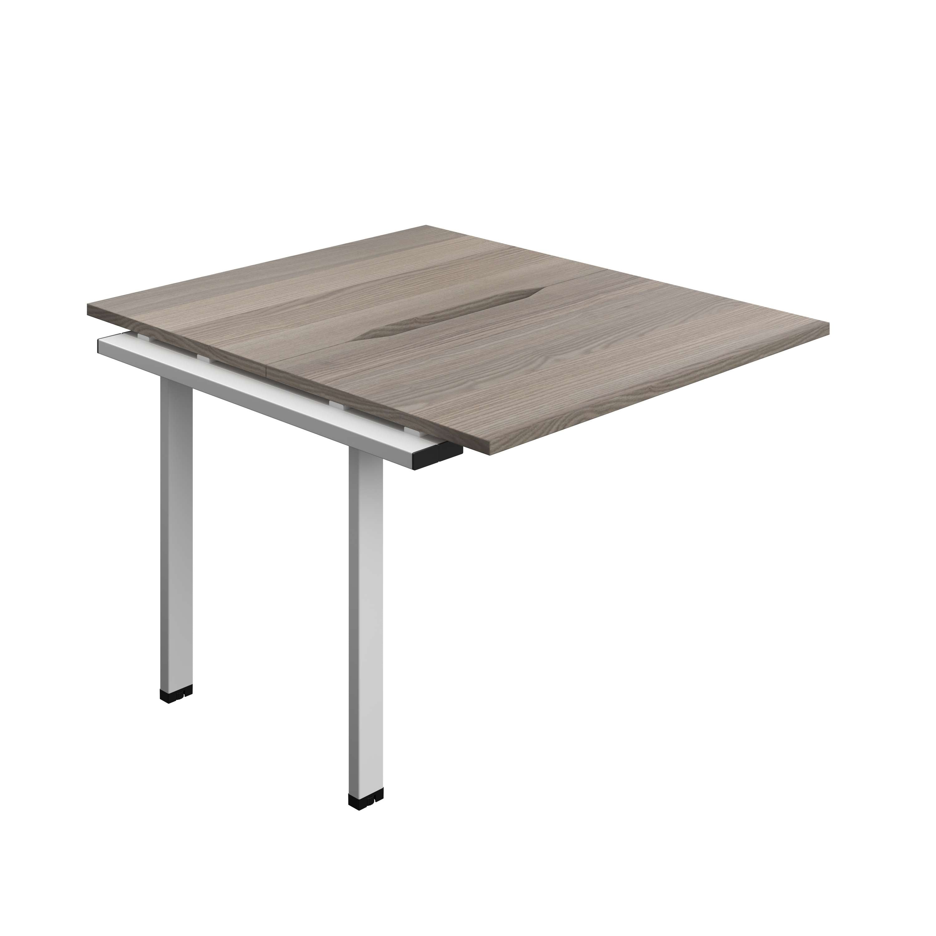 Synergy Bench Extension with Cut Out: 2 Person (FSC) : 1000 | 700 | Grey Oak/Silver