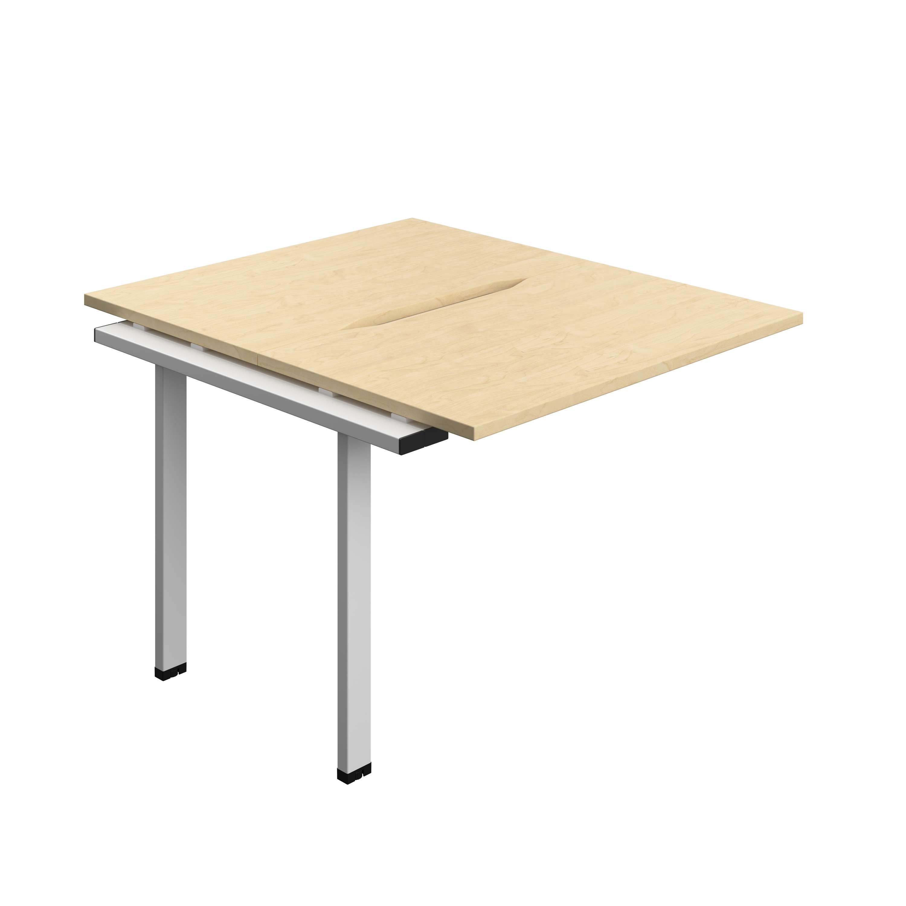 Synergy Bench Extension with Cut Out: 2 Person (FSC) : 1000 | 700 | Maple/Silver