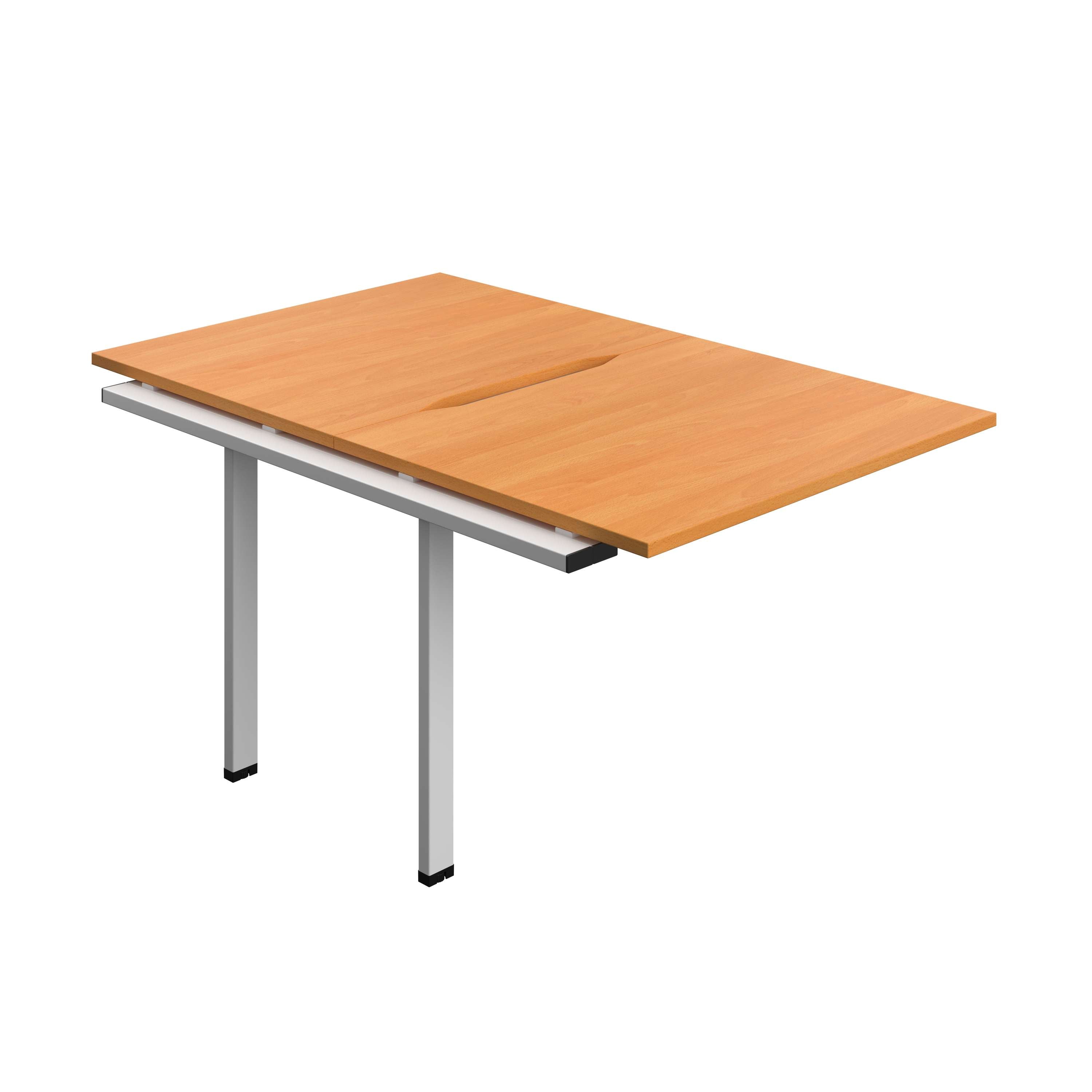 Synergy Bench Extension with Cut Out: 2 Person (FSC) : 1000 | 800 | Beech/Silver