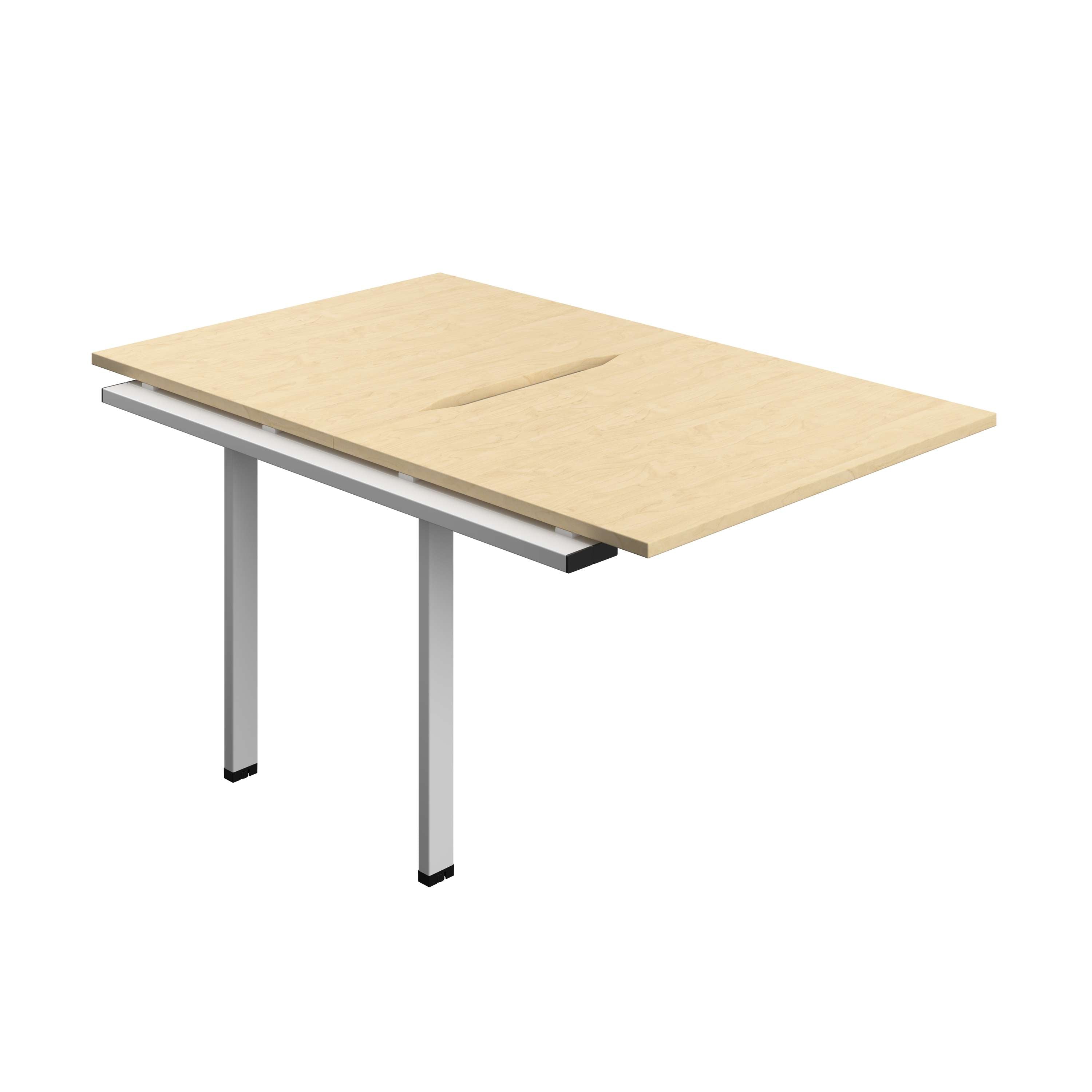Synergy Bench Extension with Cut Out: 2 Person (FSC) : 1000 | 800 | Maple/Silver